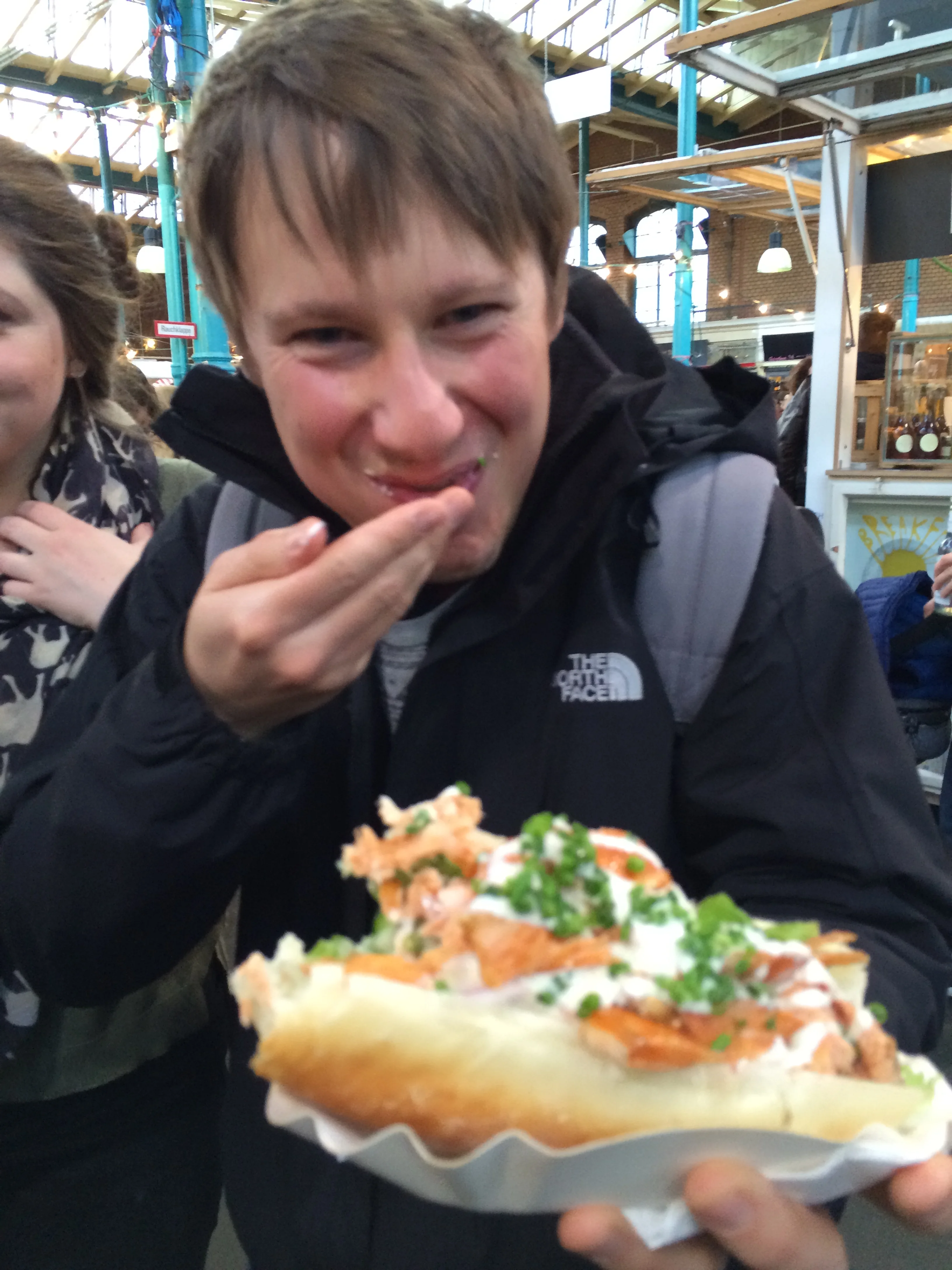 Queuing for more salmon...