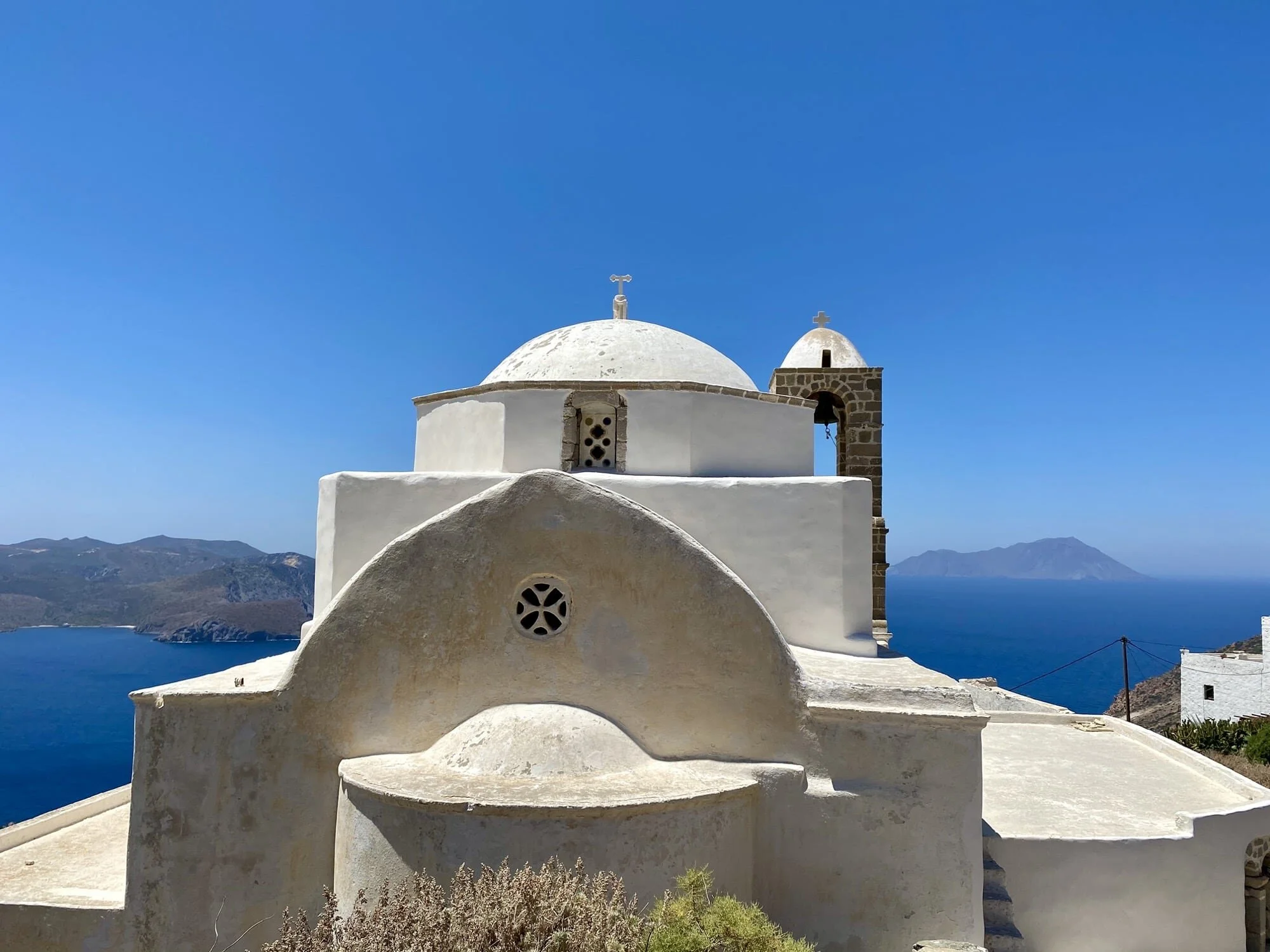 Plaka Castle on the island of Milos, Greece