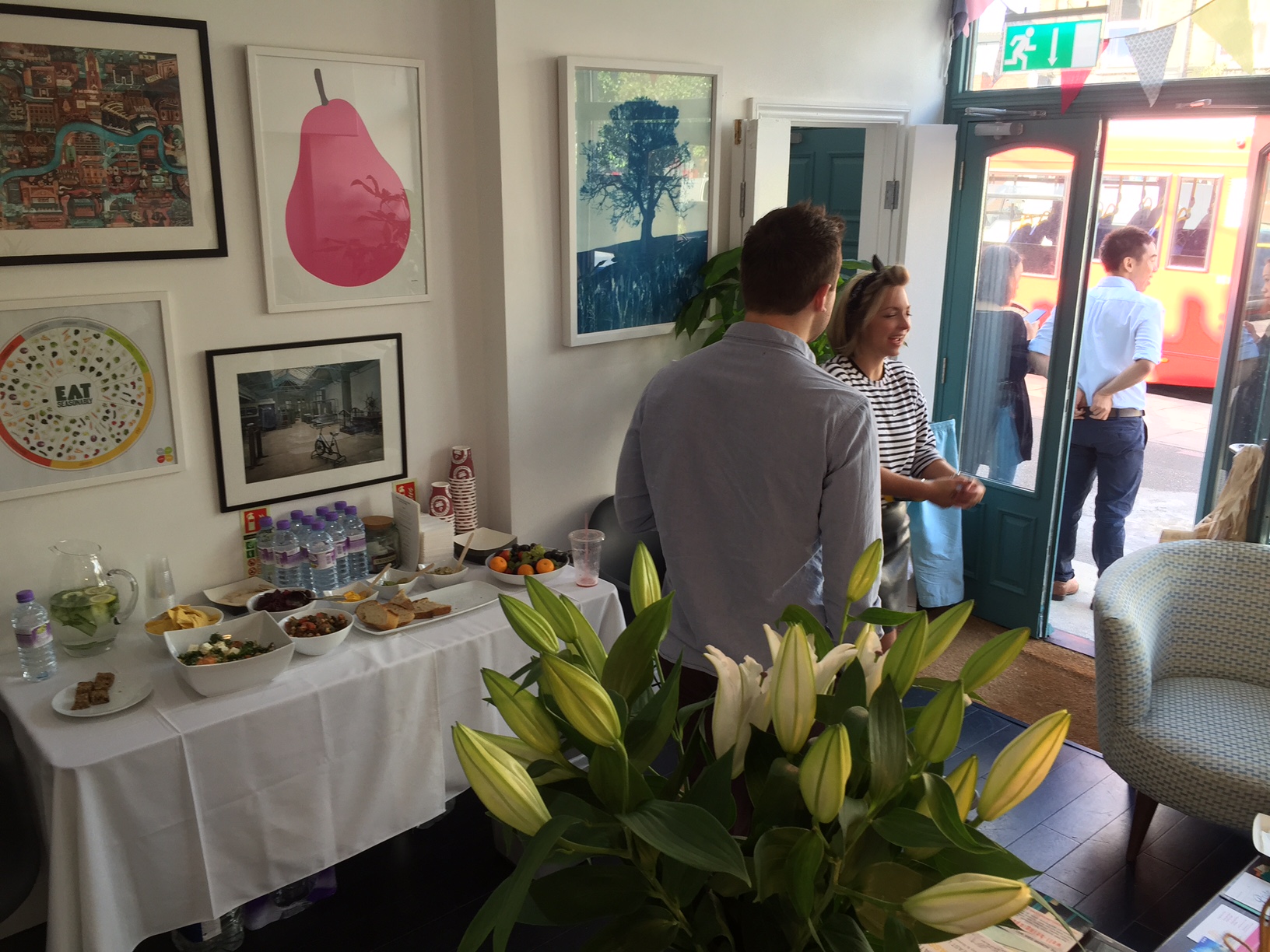 Our reception area also doubled up as a (very popular) food station