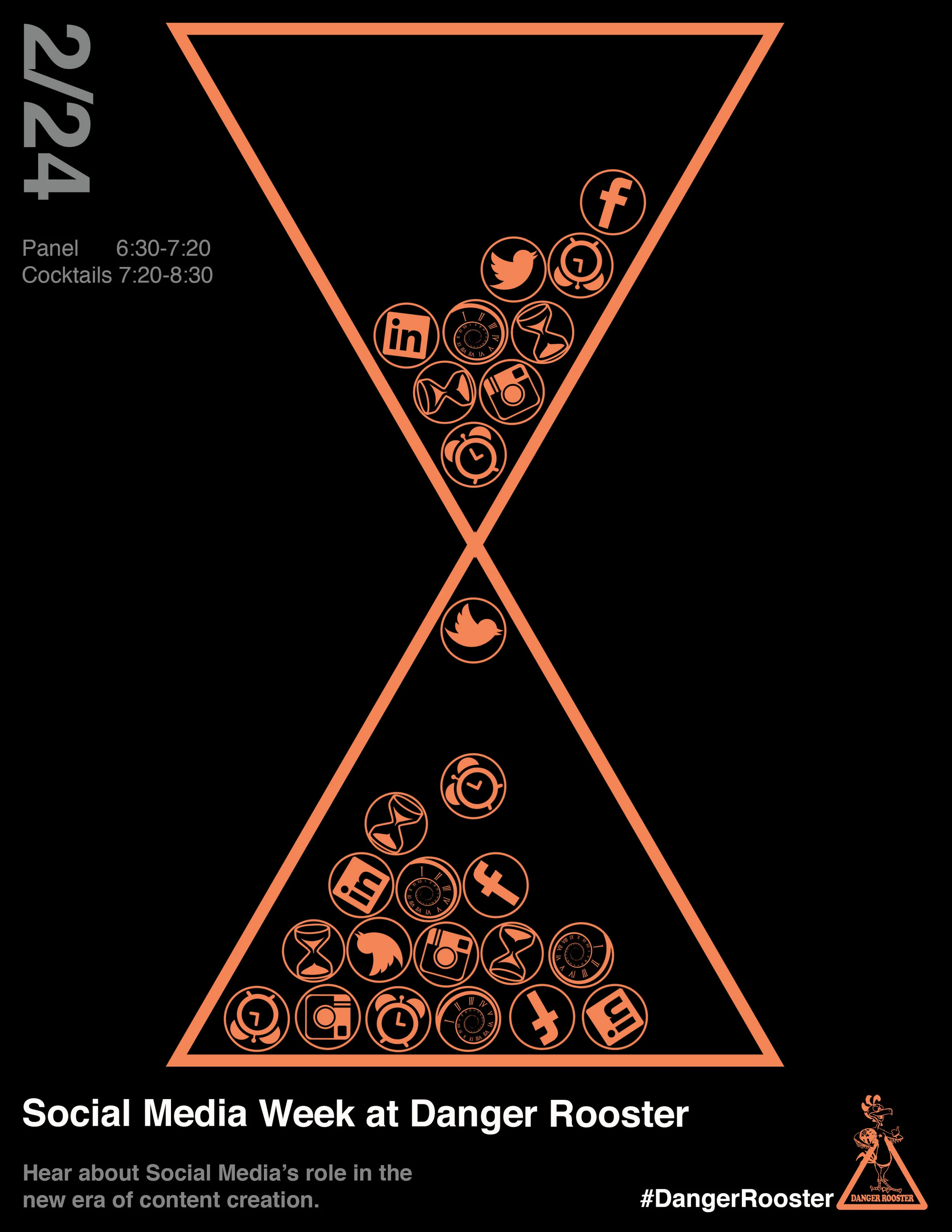 Panel discussion poster for Social Media Week NYC