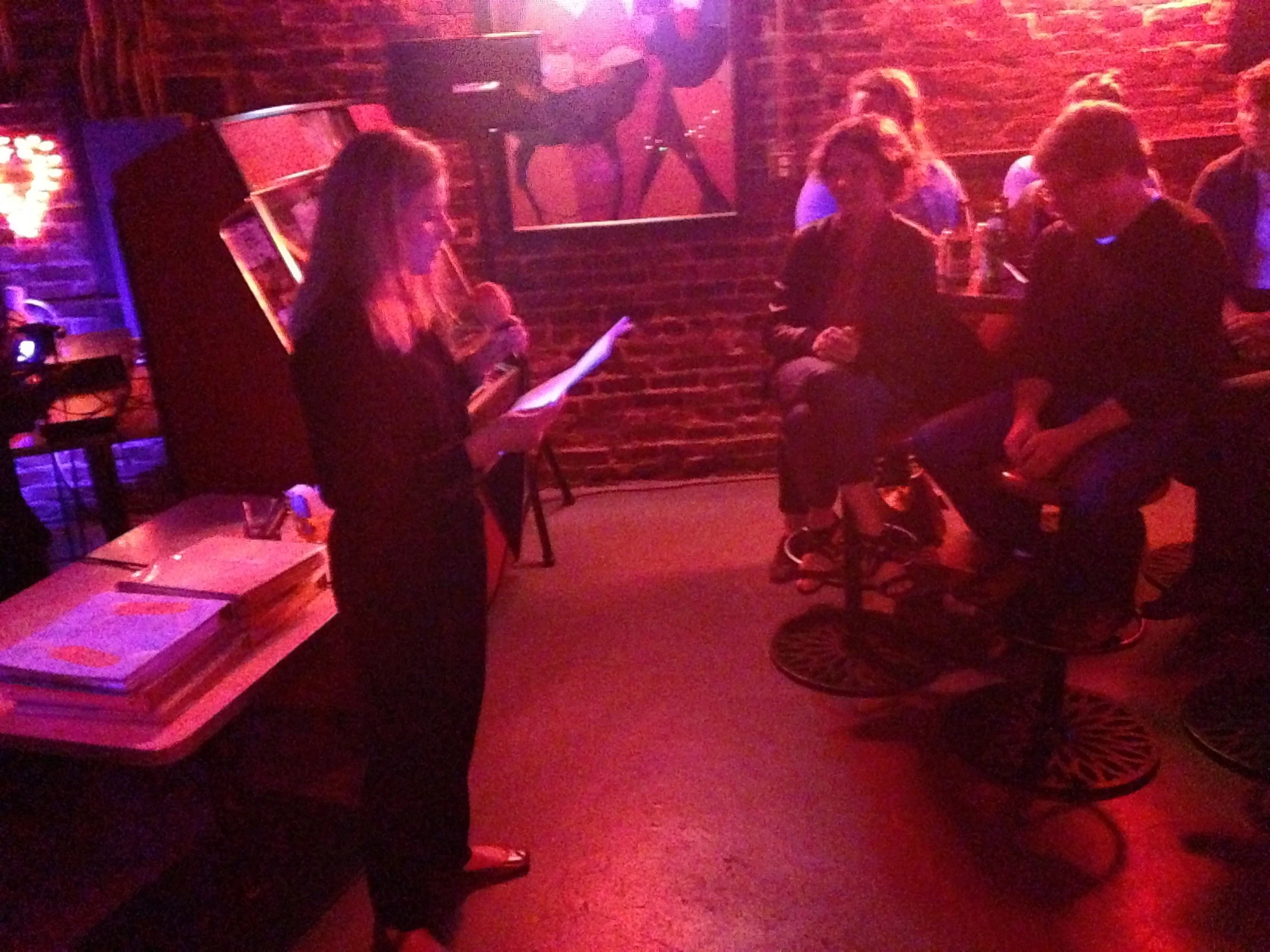 Poet Linsdey Alexander reads to The Only-Tenn-I-See Crowd