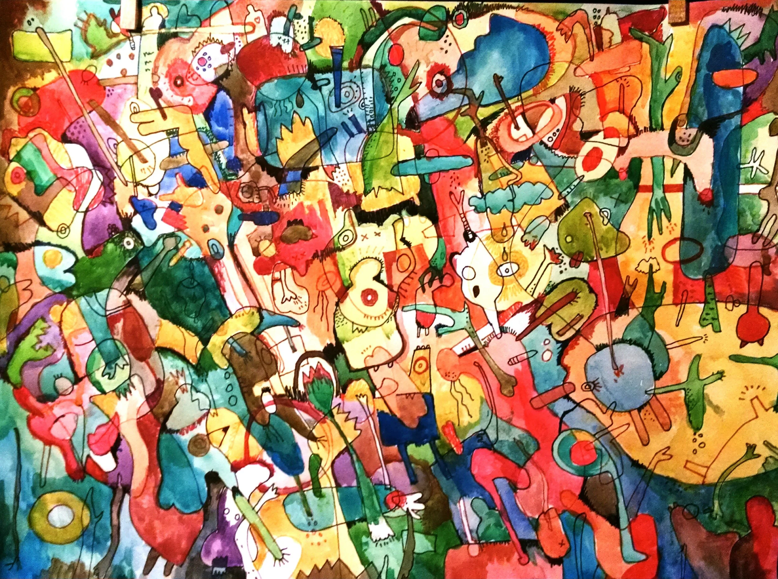 "automata 2" - water color and ink.