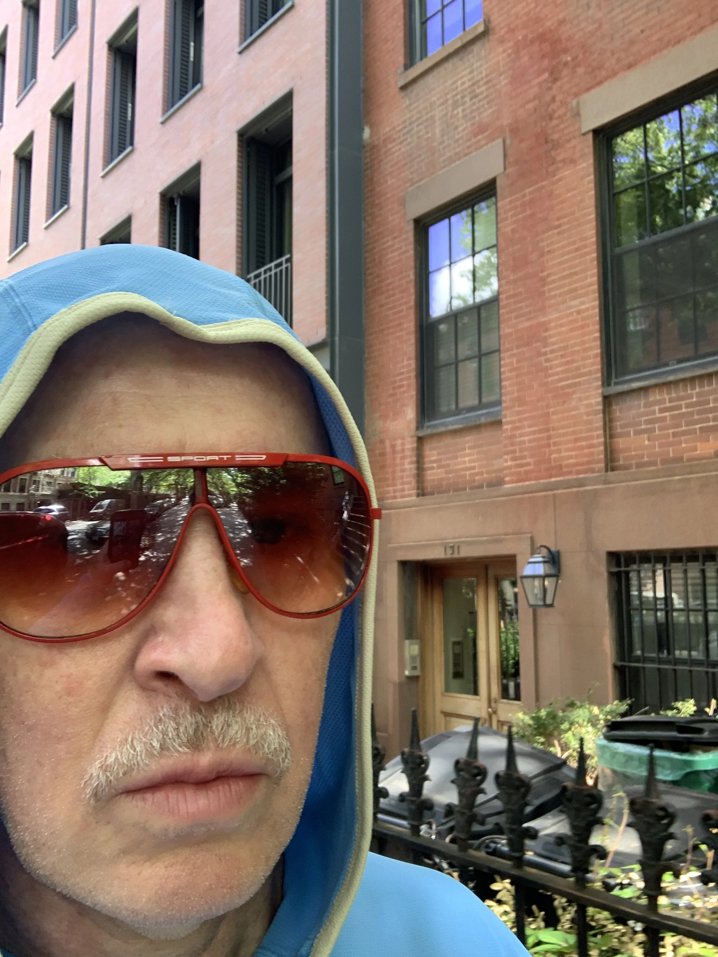 Rick Nair in Cotopaxi SPF hoodie