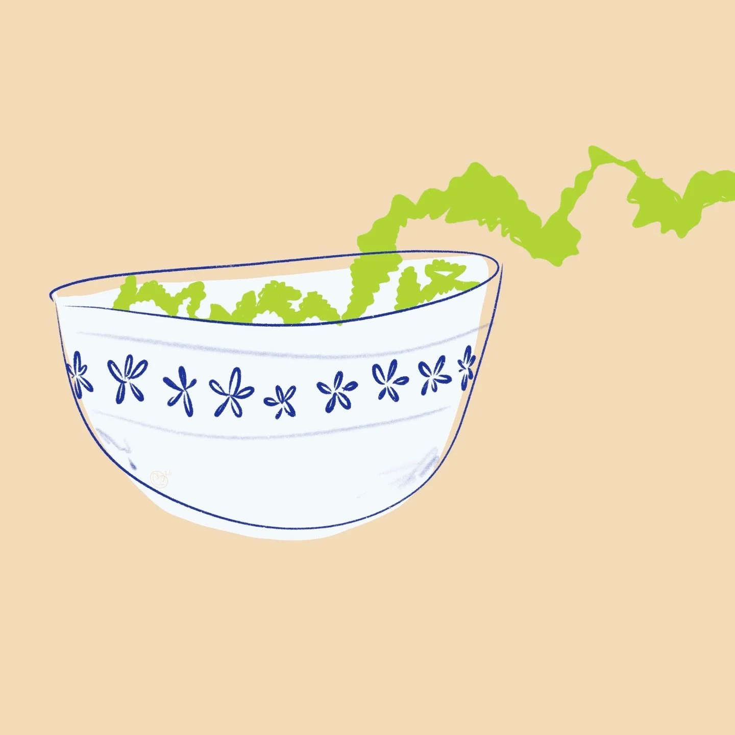 I call this piece &ldquo;infuriating salad&rdquo; 🥗 

Random illustrations are back. #salad #food #illustration #healthyfoods #healthylife