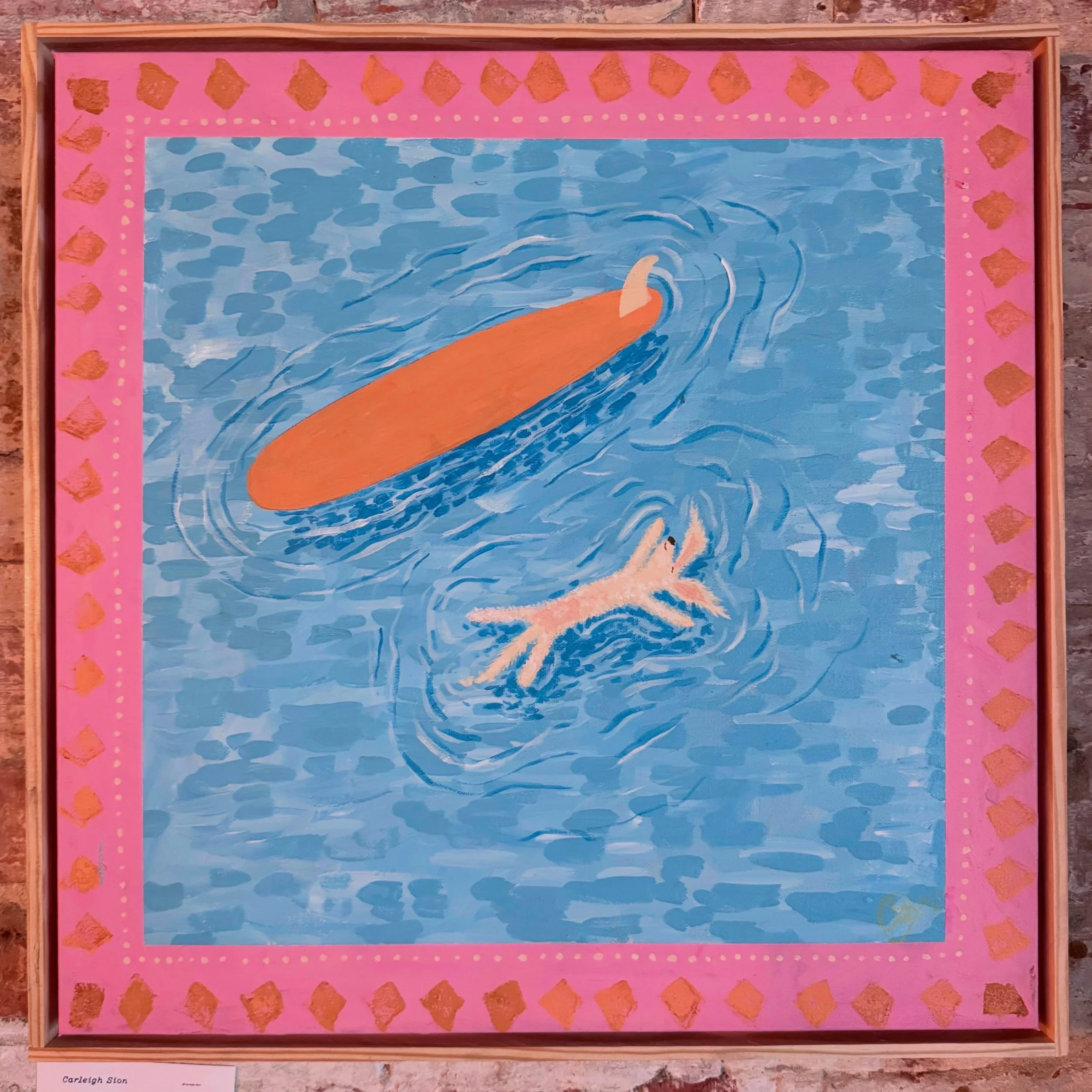 Figured I&rsquo;d share some pieces from our show OFF LEASH on view @savardbeerandboard until the end of October.
So, over the next week I&rsquo;ll be spotlighting my favs.

This is &lsquo;Dog&rsquo;s Best Friend&rsquo; Acrylic on Canvas. 20x20&rdquo
