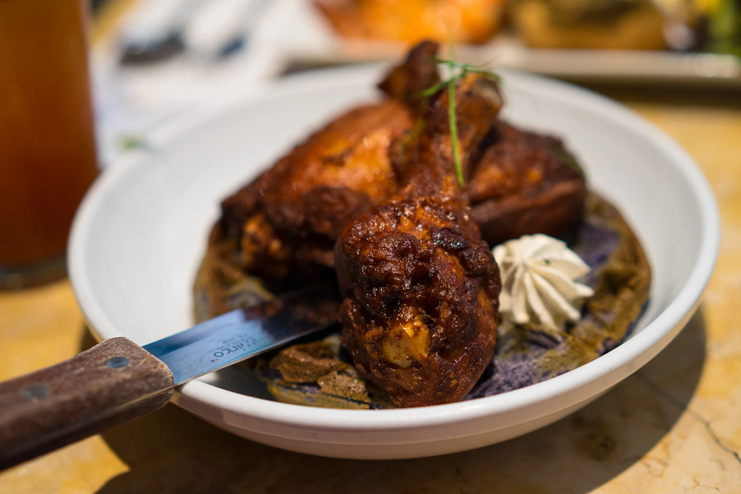Flip'D Chicken and Ube Waffle