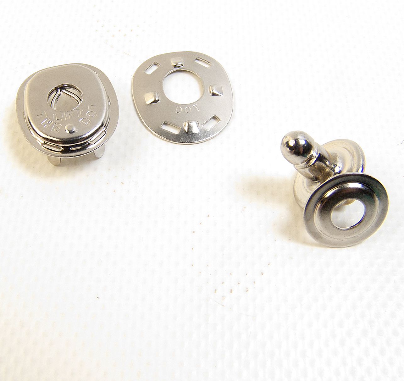 Nickel Plated Brass Snap Fasteners 3/16 Post on Cap & 1/4 Post on Eyelet  — Northwest Tarp & Canvas
