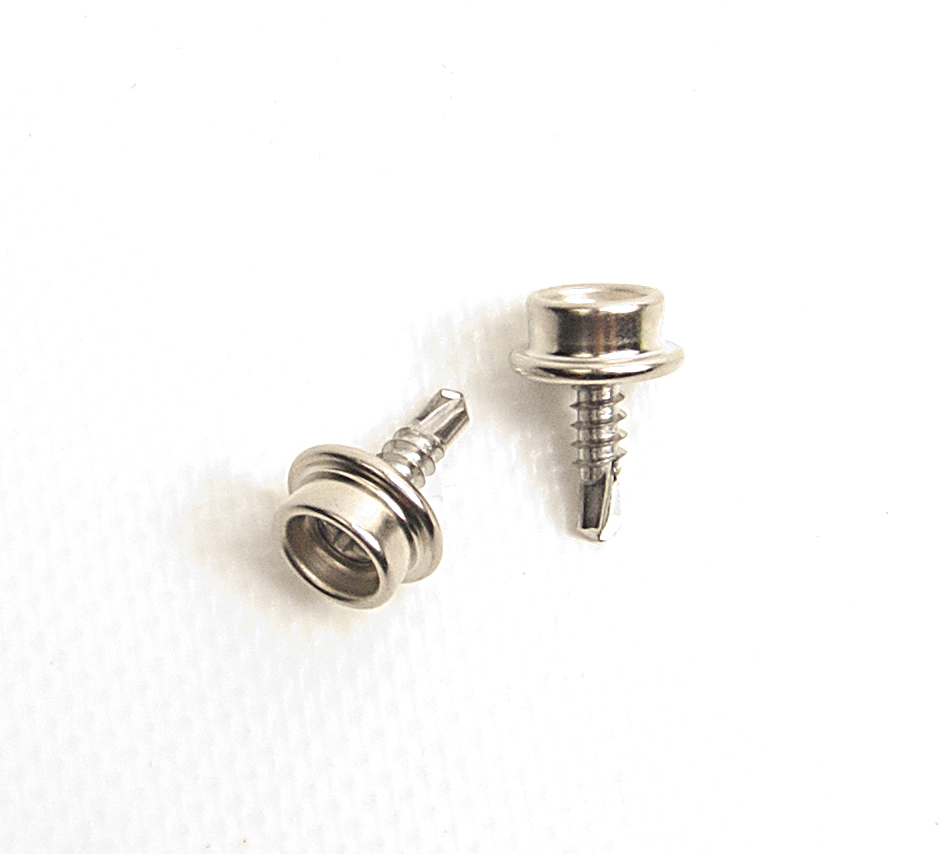 100 SS TEK Point Self Drilling Tapping 1/2" MALE SNAP SCREW STUDS Boat Marine 