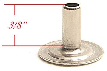 Snaps w/Extra Long 5/16 Post on Caps & 3/8 Long Eyelets for Leather,  Thick Fabrics or Carpet (150 of Each Piece)
