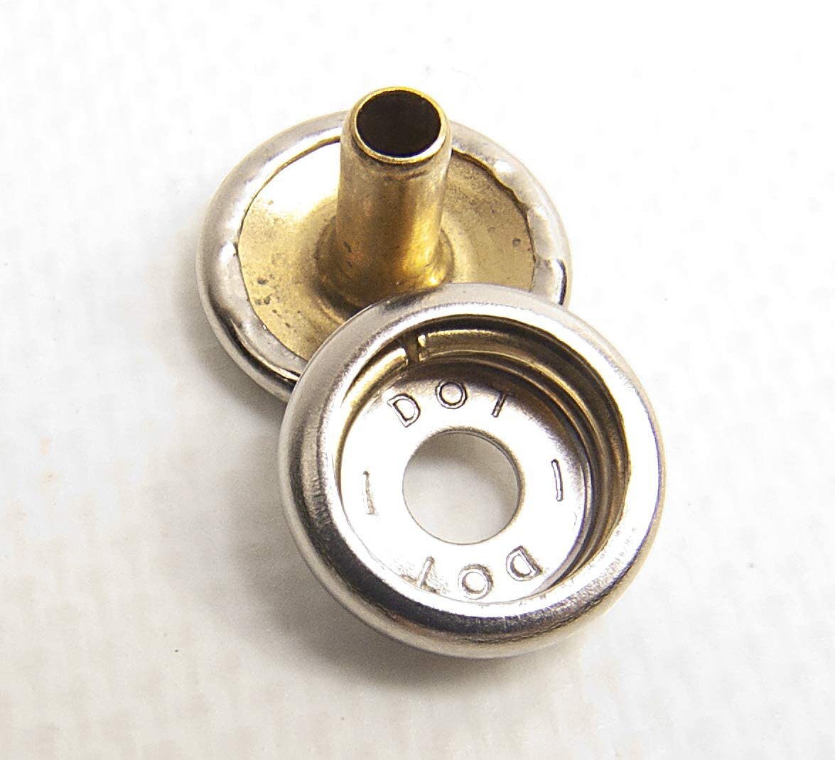 Nickel Plated Brass Snaps w/ Extra Long 5/16 Posts on Caps and 3/8 Posts  on Eyelet for Thick Fabric or Carpet — Northwest Tarp & Canvas