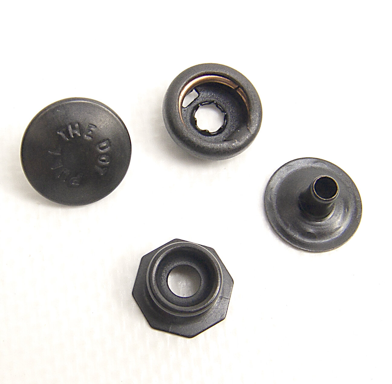 Black Oxide Snaps, Military Black Finish w/ Longer 1/4 Posts on Caps and  3/8 Posts on Eyelet for Thick Fabric or Carpet — Northwest Tarp & Canvas