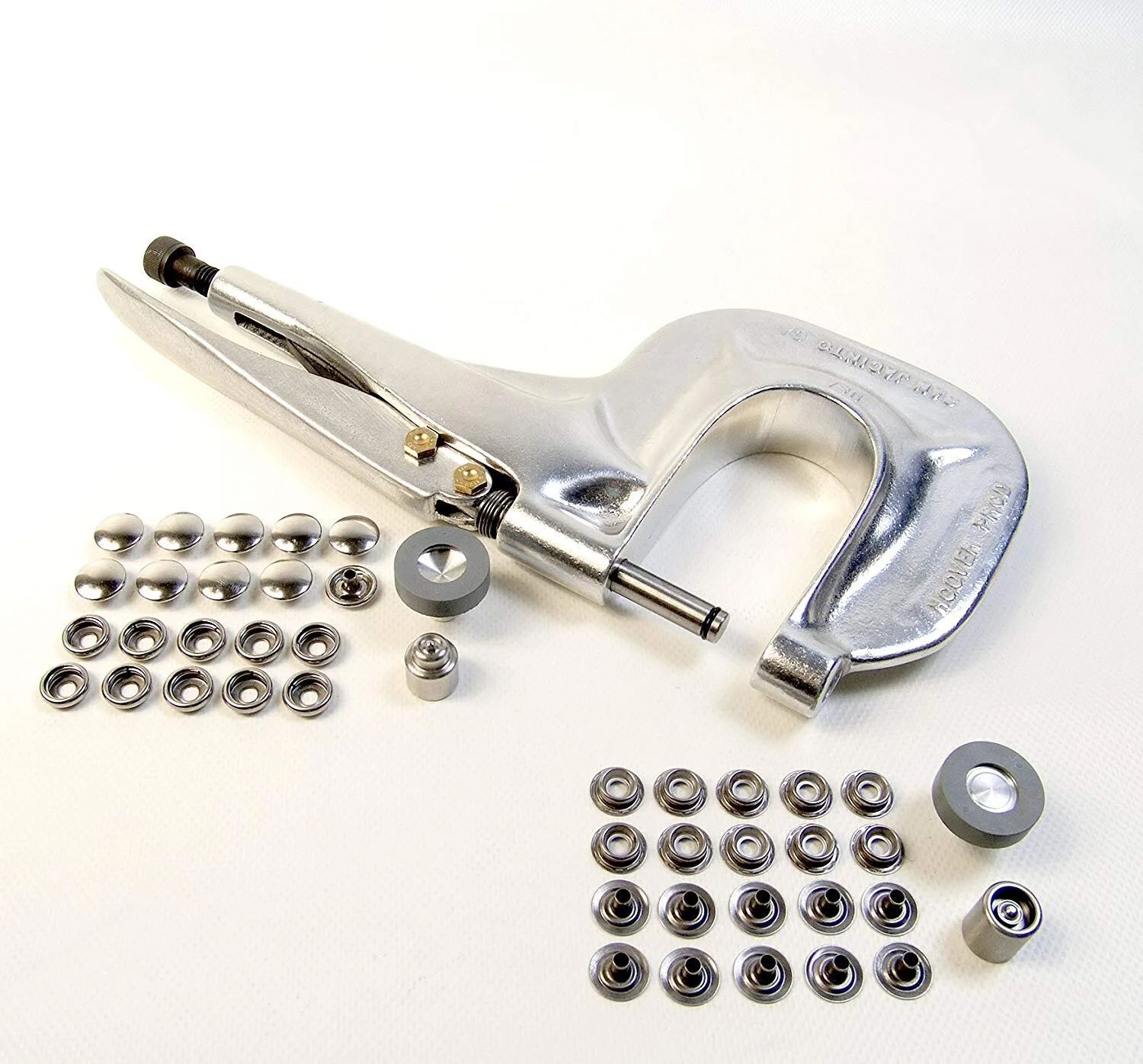 thumbnail interactive-video image 1 of Trade Quality 316 Stainless Steel Eyelets & Spur Washers Kit – 25 Pack With Installation Tool 1 of 5