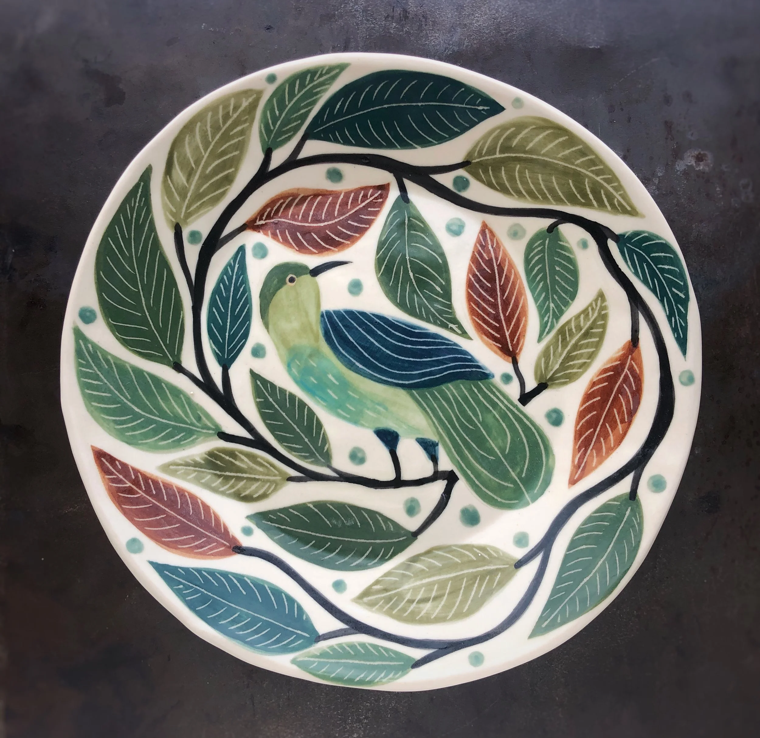 Gabrielle_Schaffner-porcelain-plate-birdinleaves.JPG