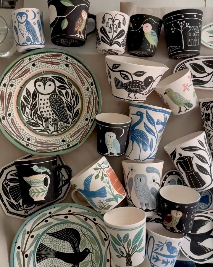Deja vu, again 🤩

One more round of bisque to wash and glaze before @asparagusvalleypotterytrail this weekend!
