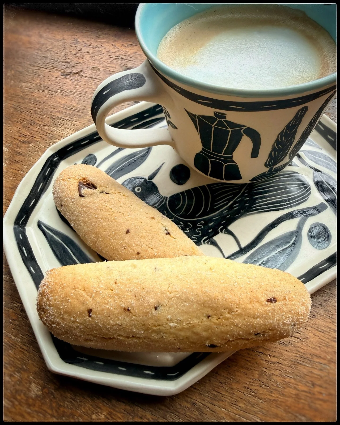 I couldn&rsquo;t resist a pre-breakfast baking session today, after @domenicacooks Italian Cookies arrived in the mail. It was the perfect excuse to do quality control testing on my newly fired cappuccino cups too! 

These are Biscotti da Inzuppo (di