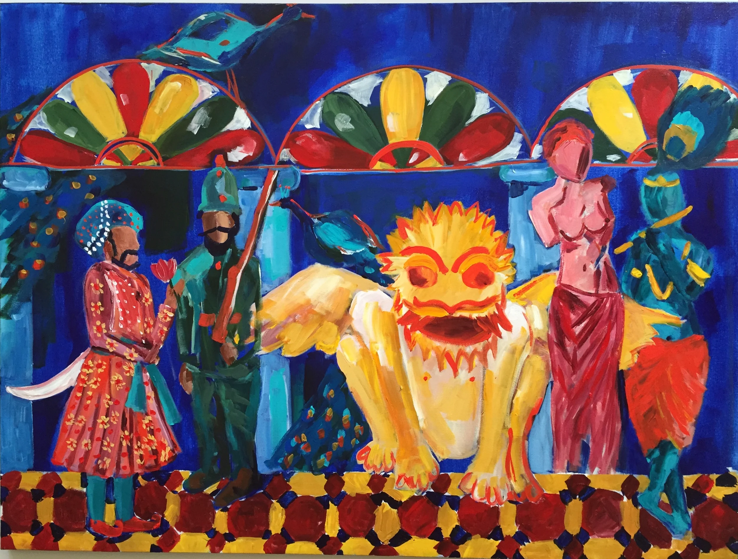LET'S GO FOR A SWIM, Acrylic on Canvas, 30 x 40"