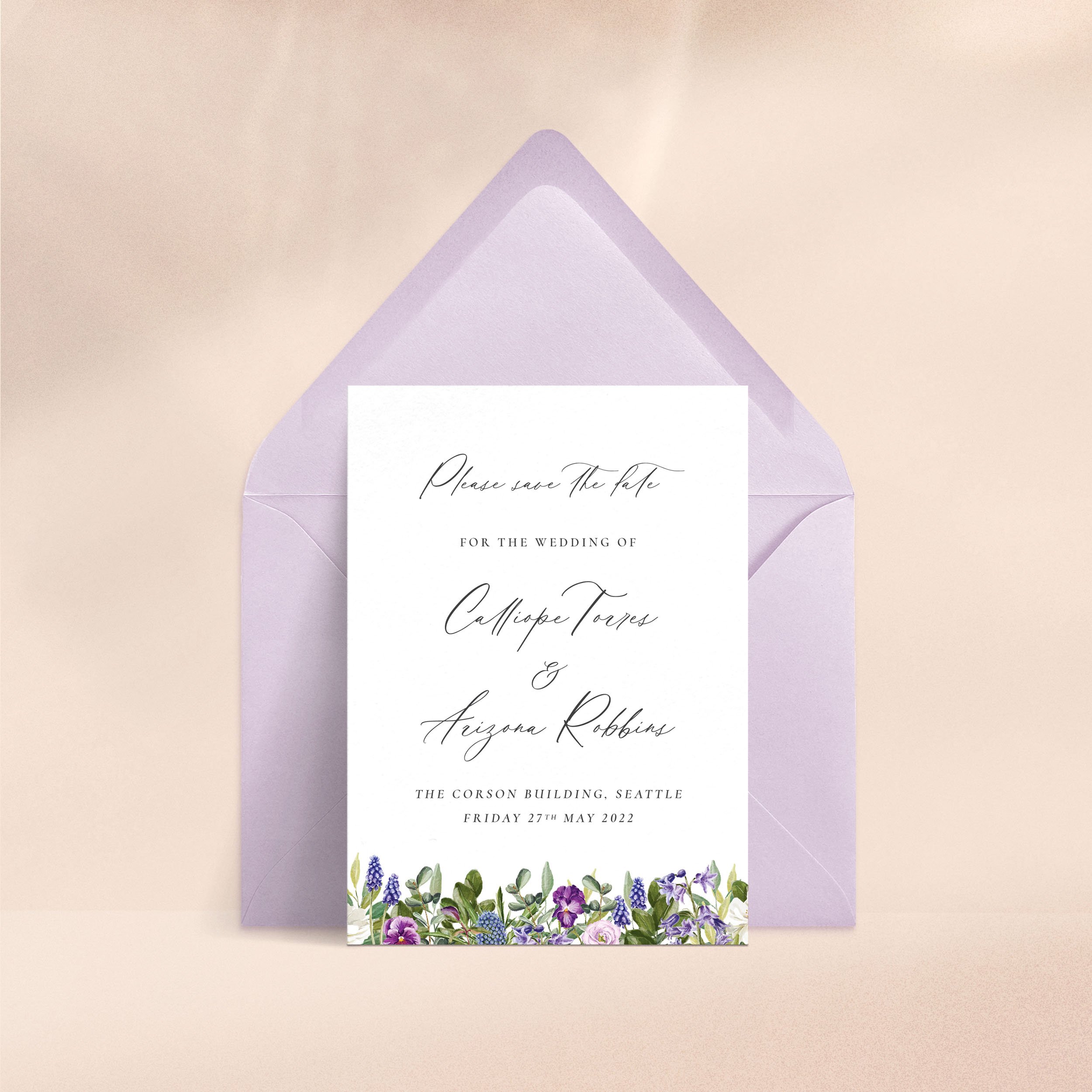 Ethereal - Save the Date   Floral  