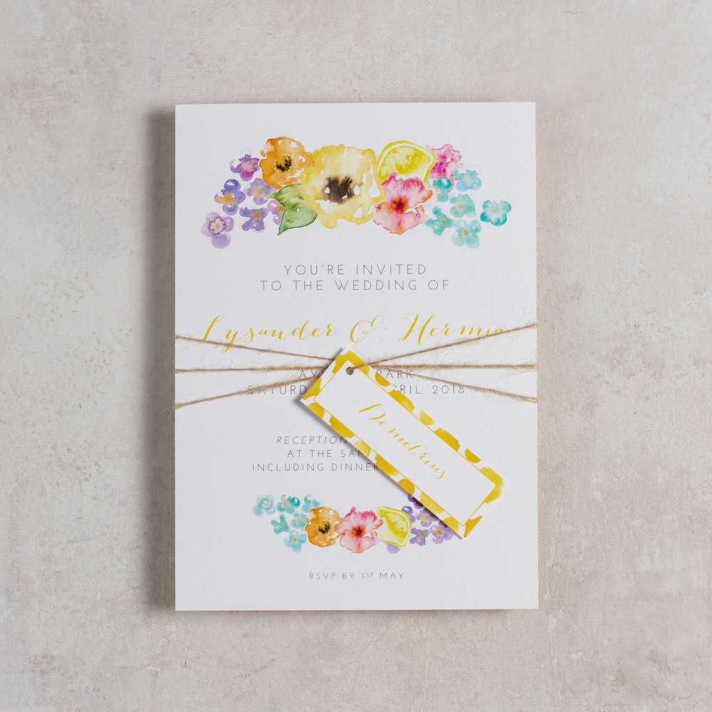 Summery-Wedding-Stationery-Luxury-Unique-Hand-Painted-Floral-Bright-Yellow-Wedding-Invitation-Parcel-Rising-Sun-Pingle-Pie.jpg