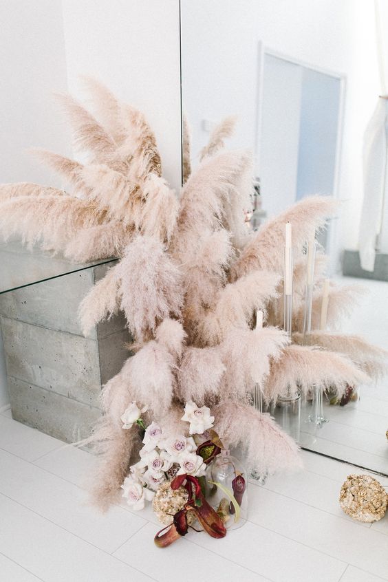 Blush Pink Wedding Theme Inspiration Pampus Grass.jpg