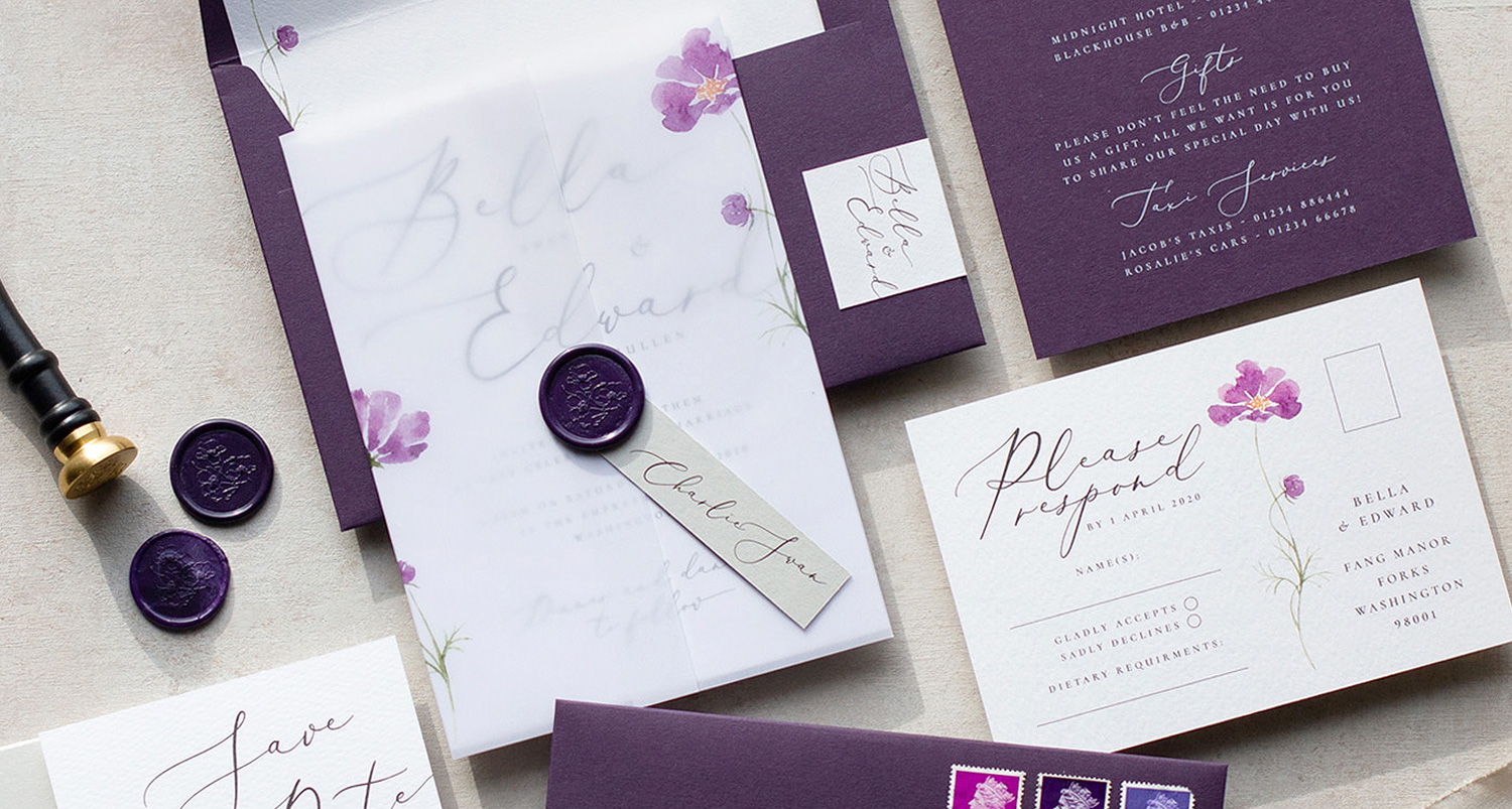 Purple Flower Wedding Invitation and Stationery.jpg