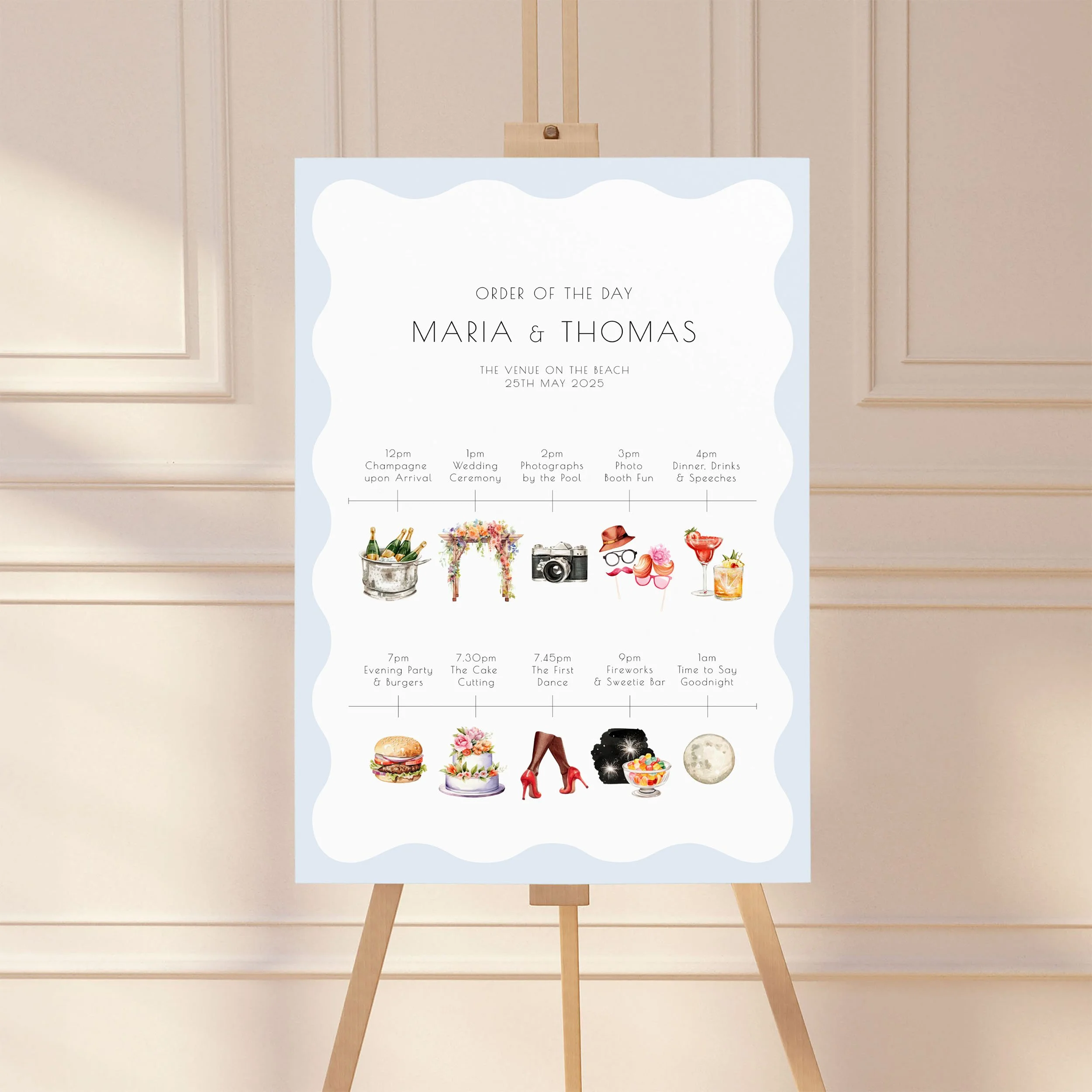 Ocean (wavy)   Beach, Illustrated  