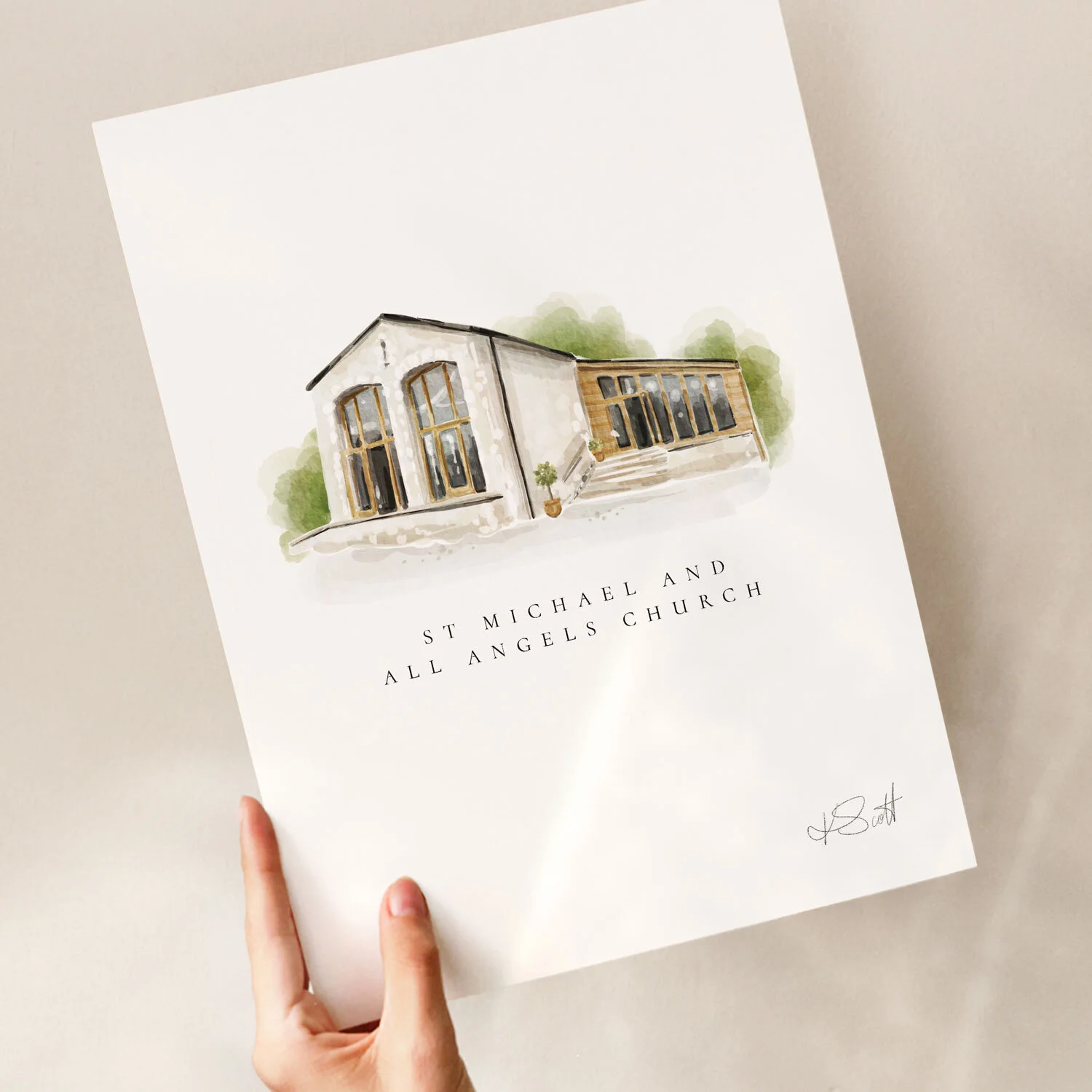 Custom-watercolour-venue-illustration,-watercolour-venue-portrait,-stylised-venue-portrait-St-Michael-and-all-angels-church.jpg
