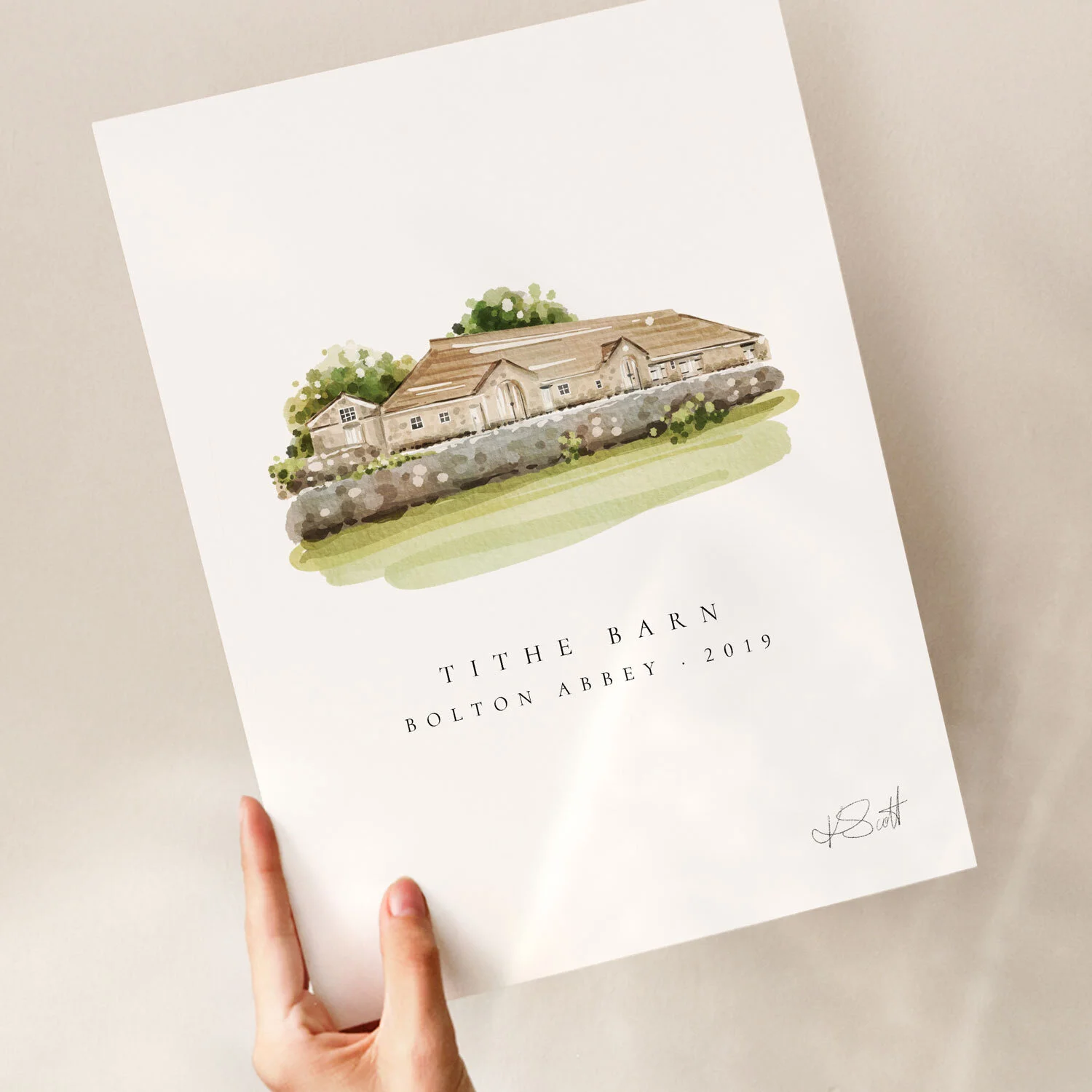 Custom-watercolour-wedding-venue-illustration,-watercolour-venue-portrait,-stylised-venue-portrait-Tithe-Barn-Bolton-Abbey.jpg