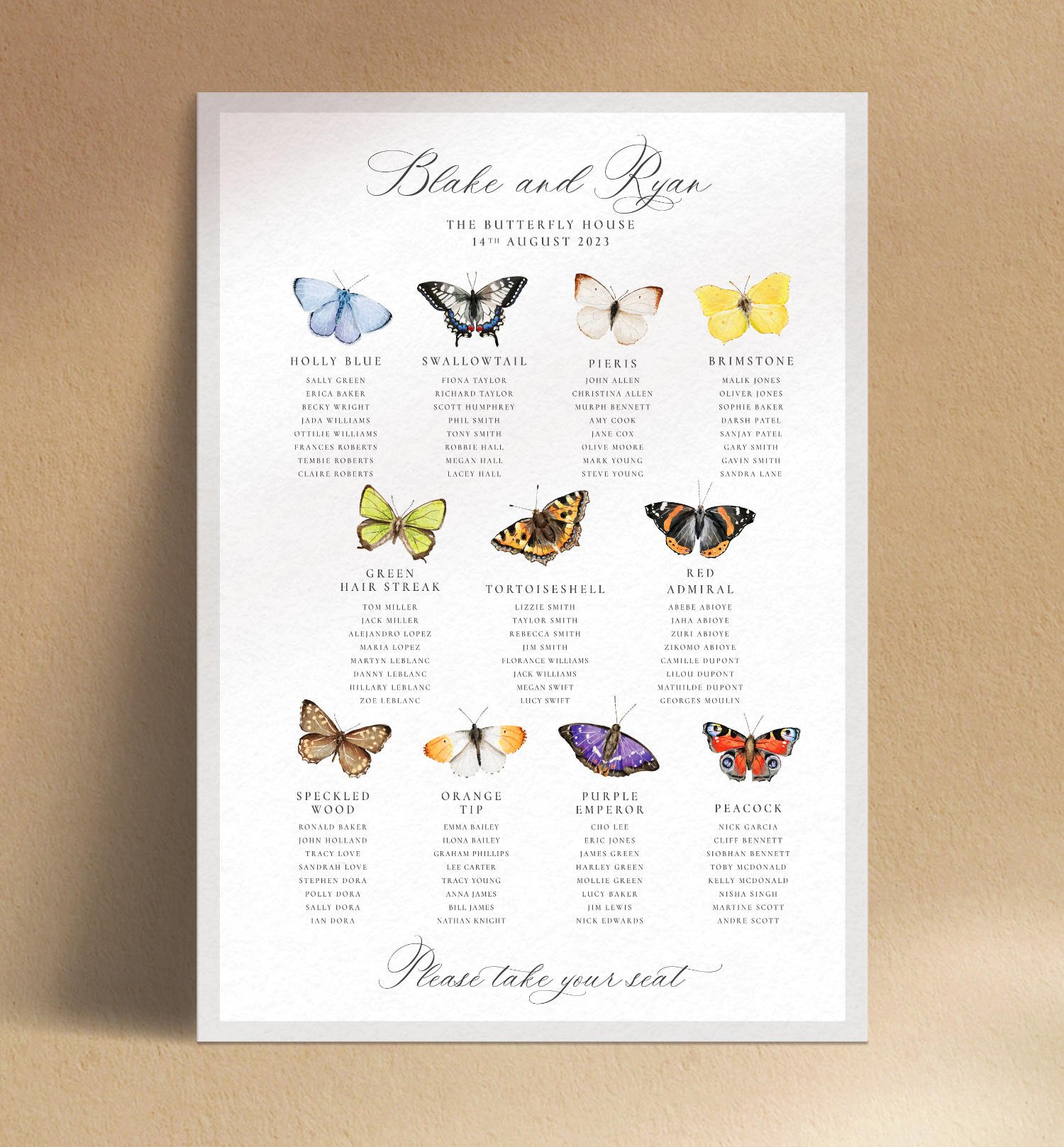 Colourful Illustrated Butterflies Table Plan 1.jpg