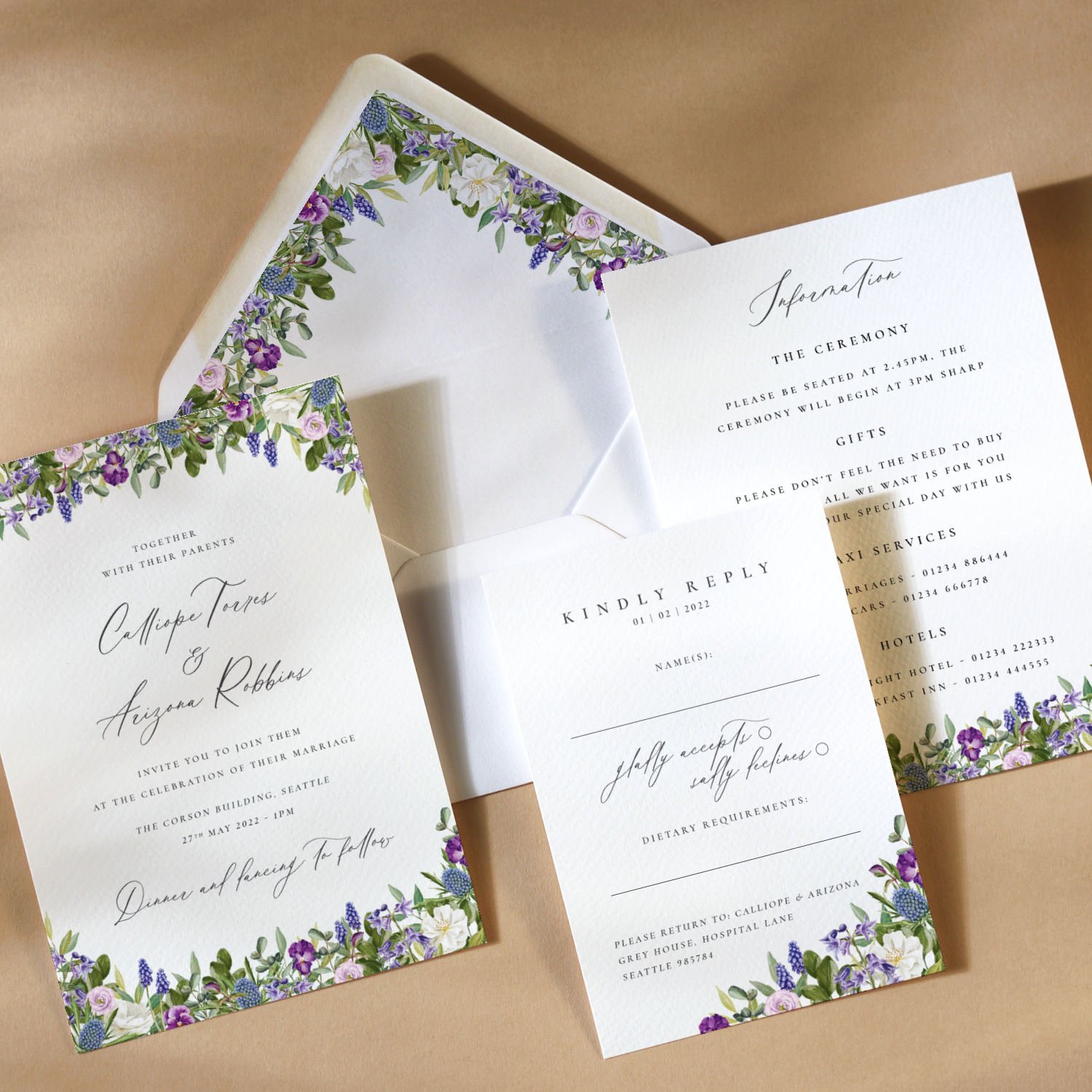 Purple Floral, Thistles Invitation 4.jpg