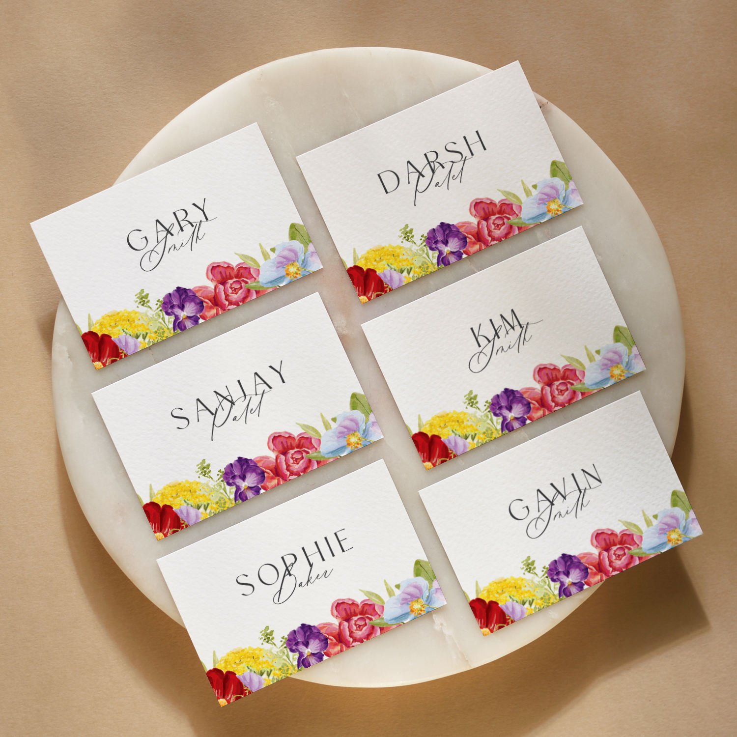 Colourful Frida Kahlo Floral Place Card 3.jpg