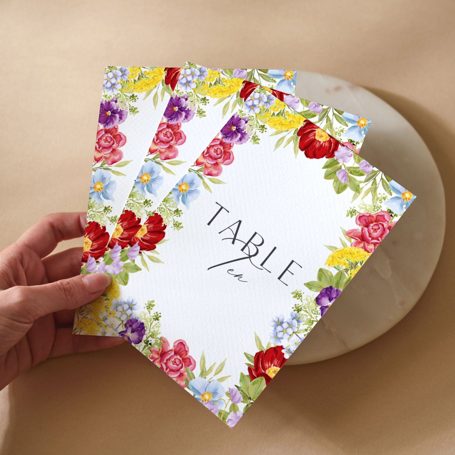 Colourful Frida Kahlo Floral Table Numbers 3.jpg