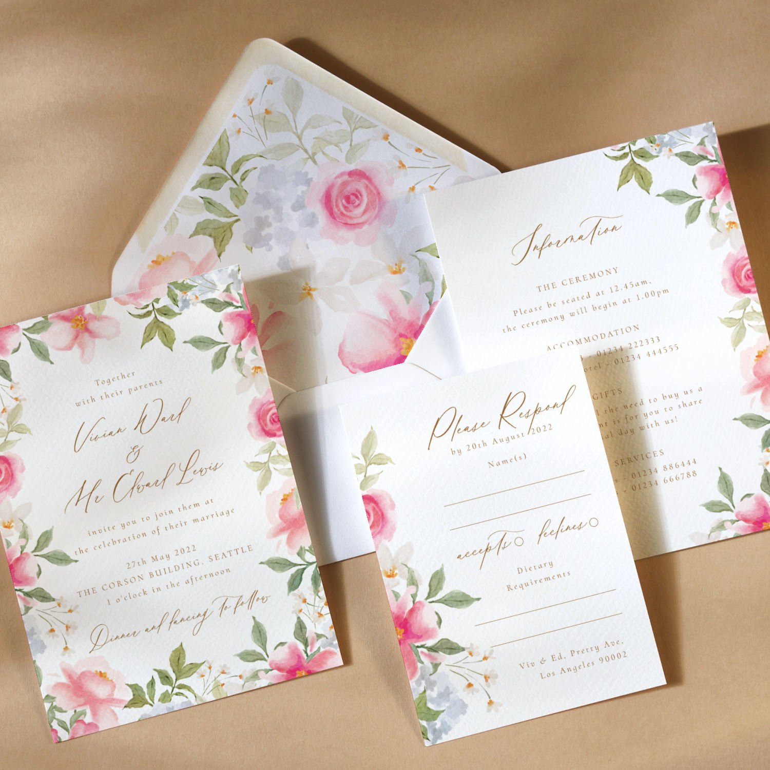 Soft Pink Watercolour Floral Wedding Invitation 4.jpg