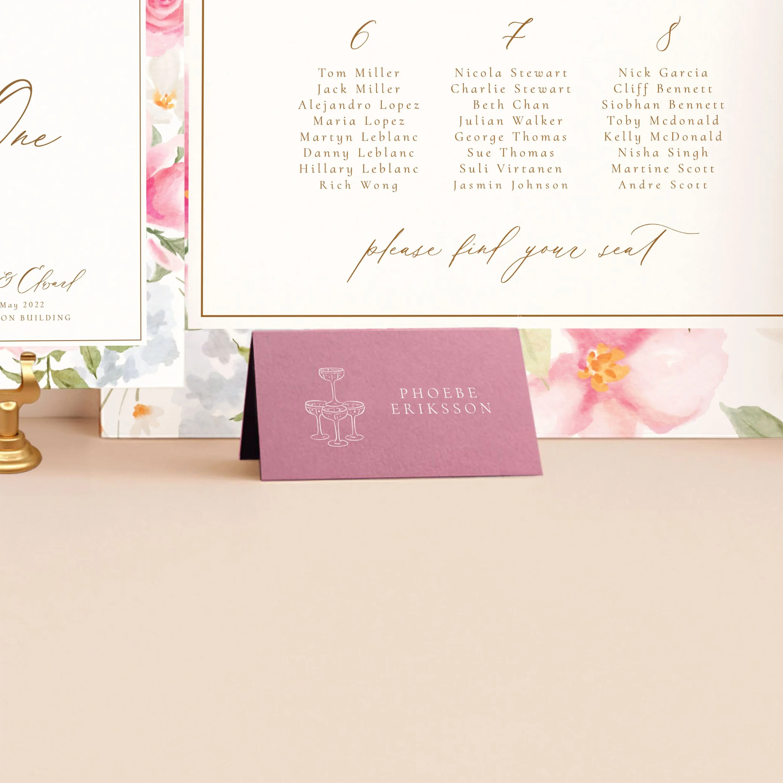 Pink Champagne   Floral  