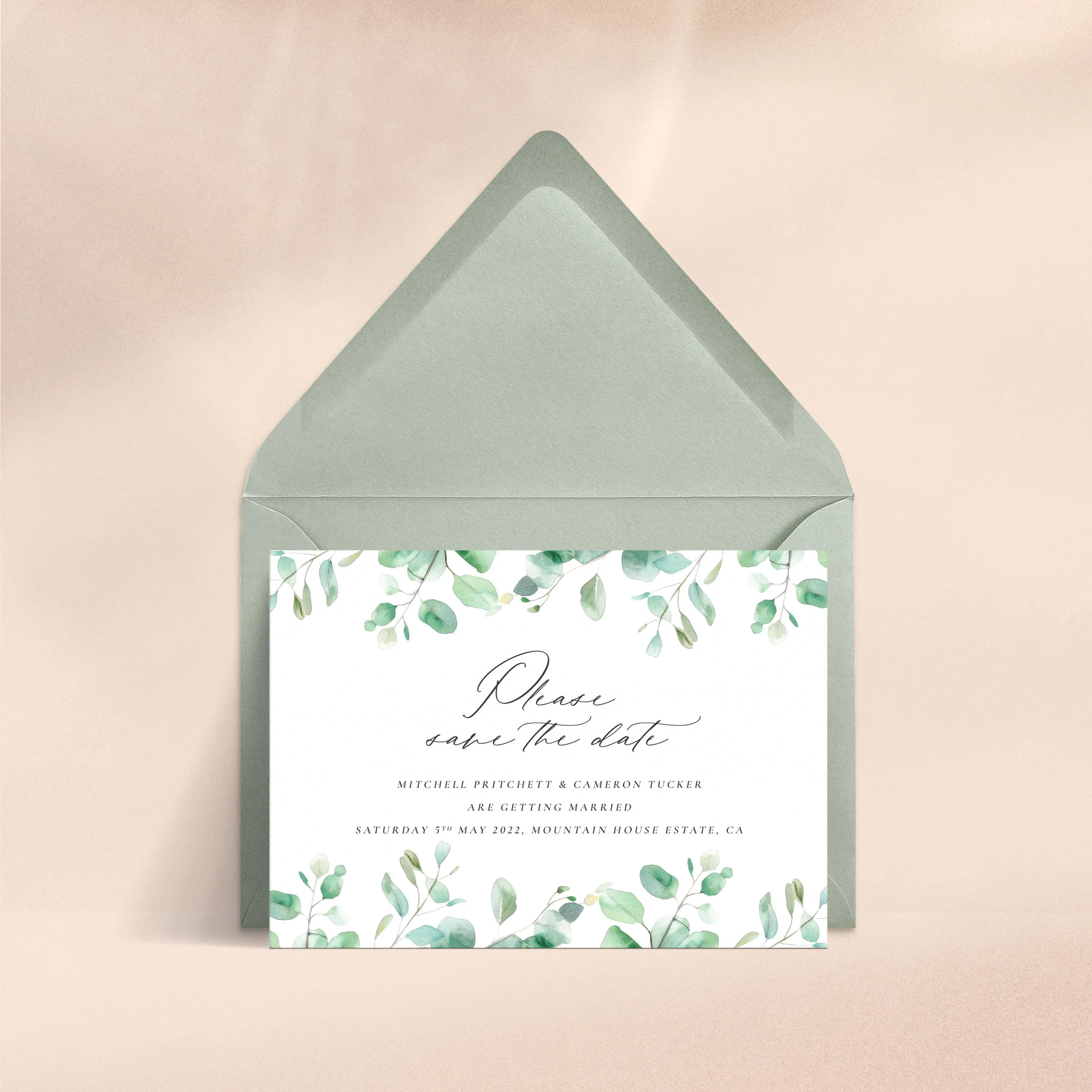 Grace - Save the Date   Botanical, Minimal  