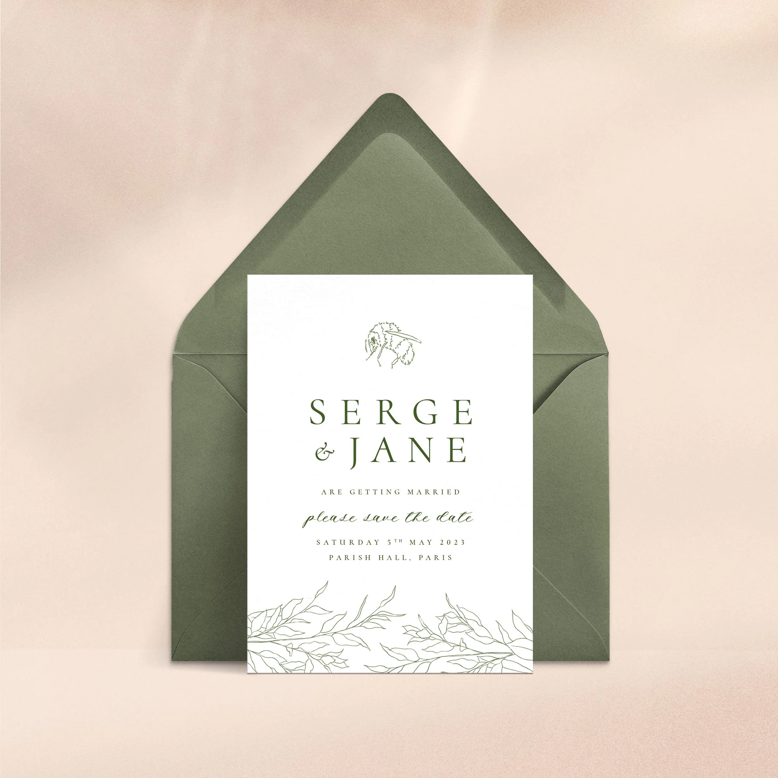 The Abbey - Save the Date   Autumn, Minimal  