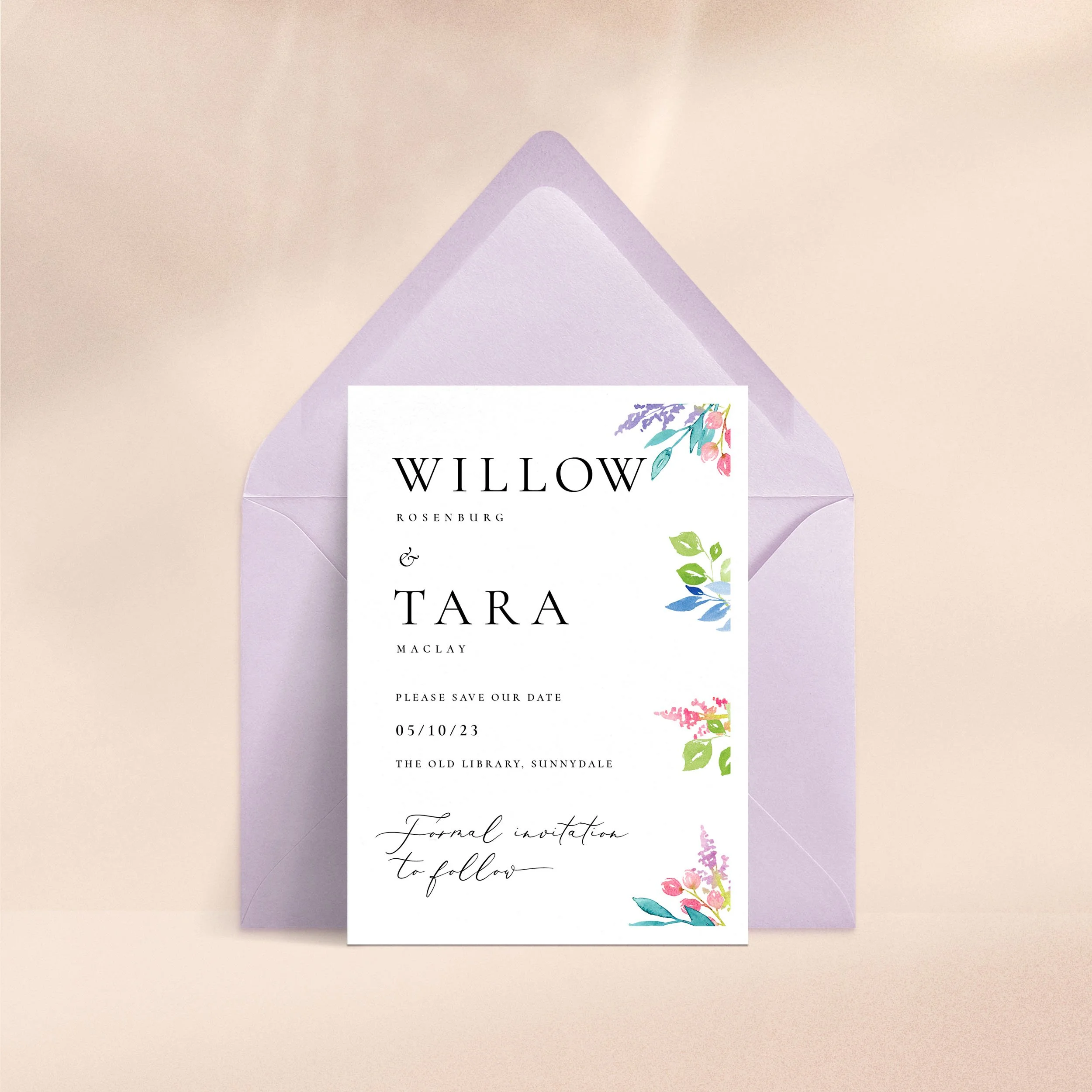 Minimal Spring - Save the Date   Floral, Minimal  