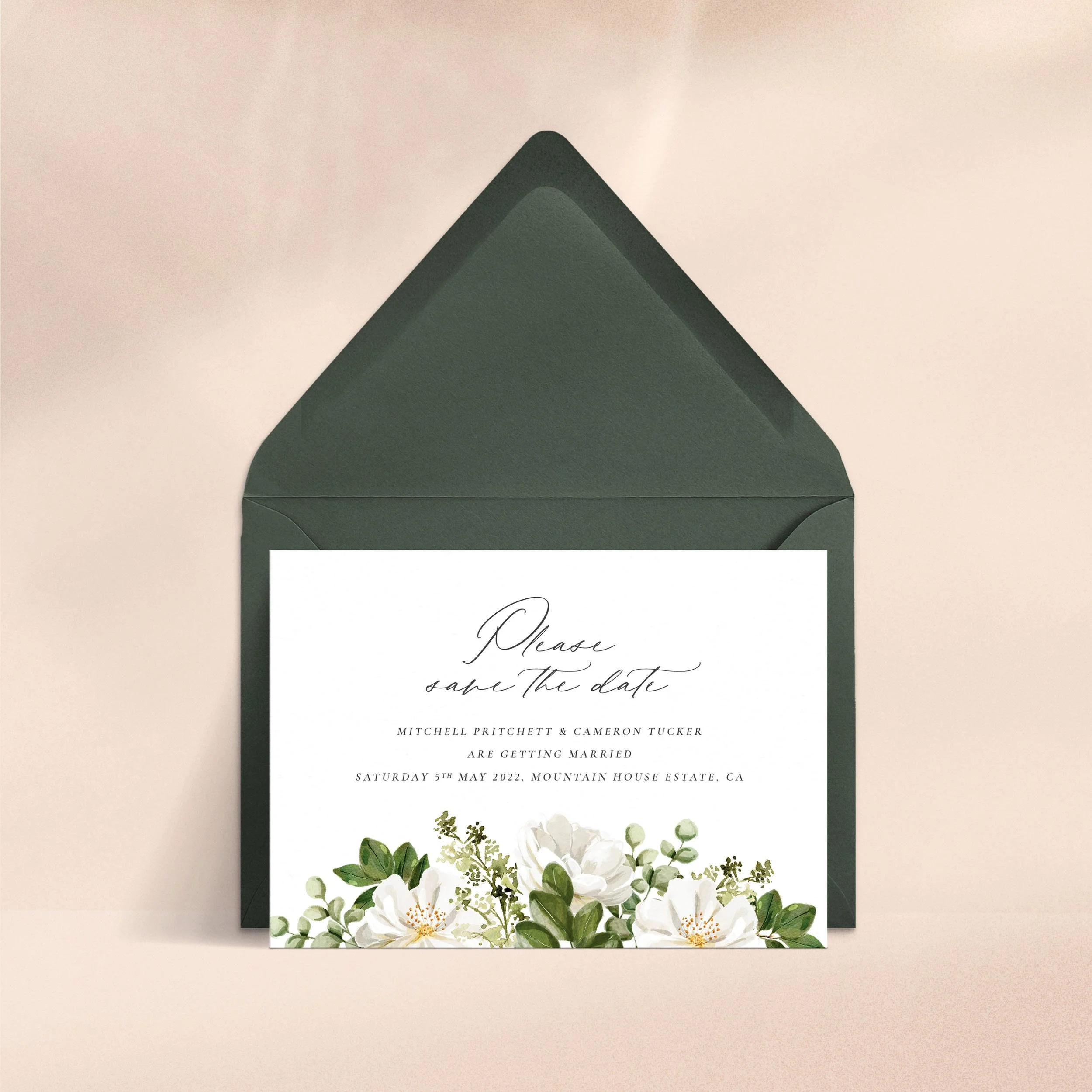 Ivory Garden - Save the Date   Botanical, Floral  