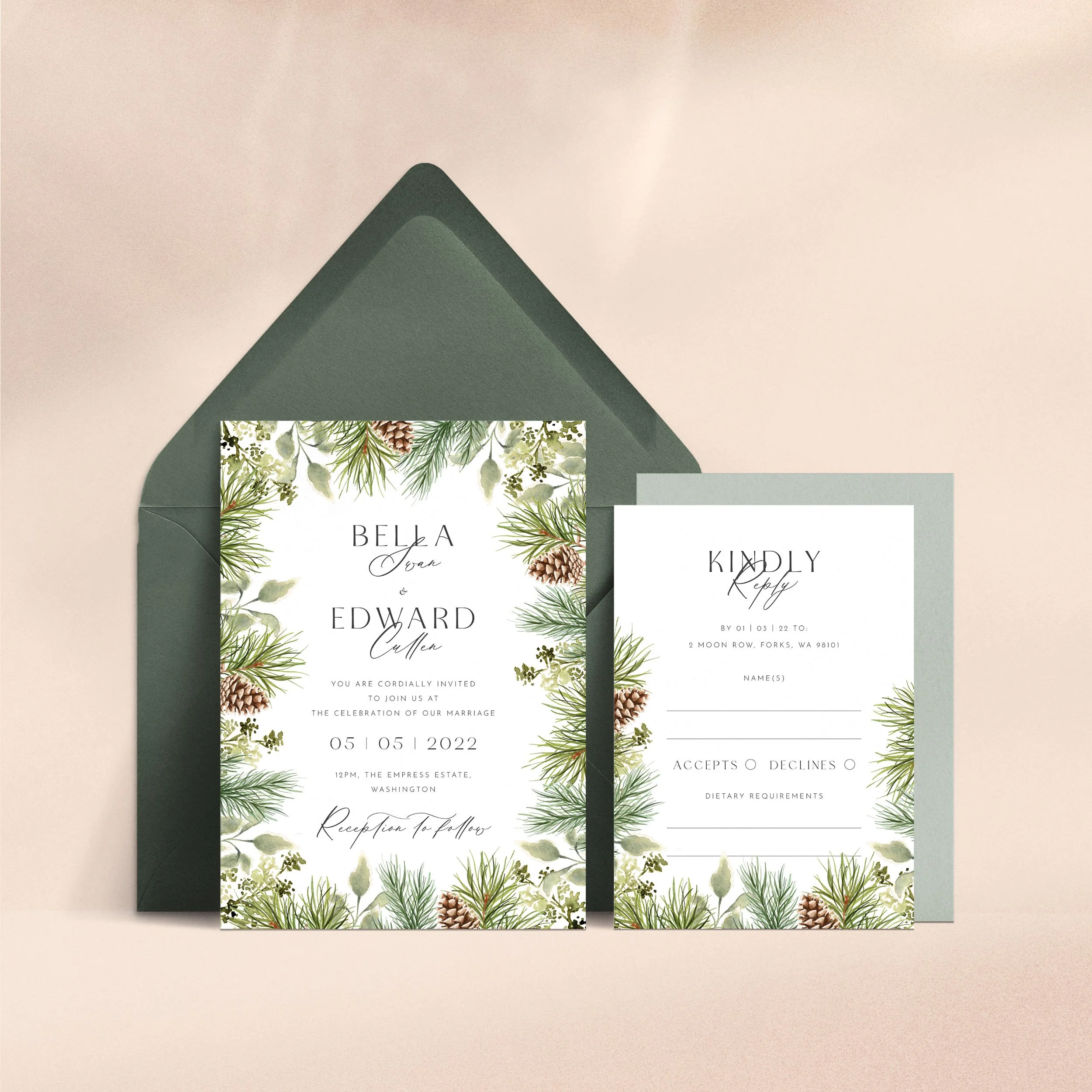 Pine   Botanical, Winter  