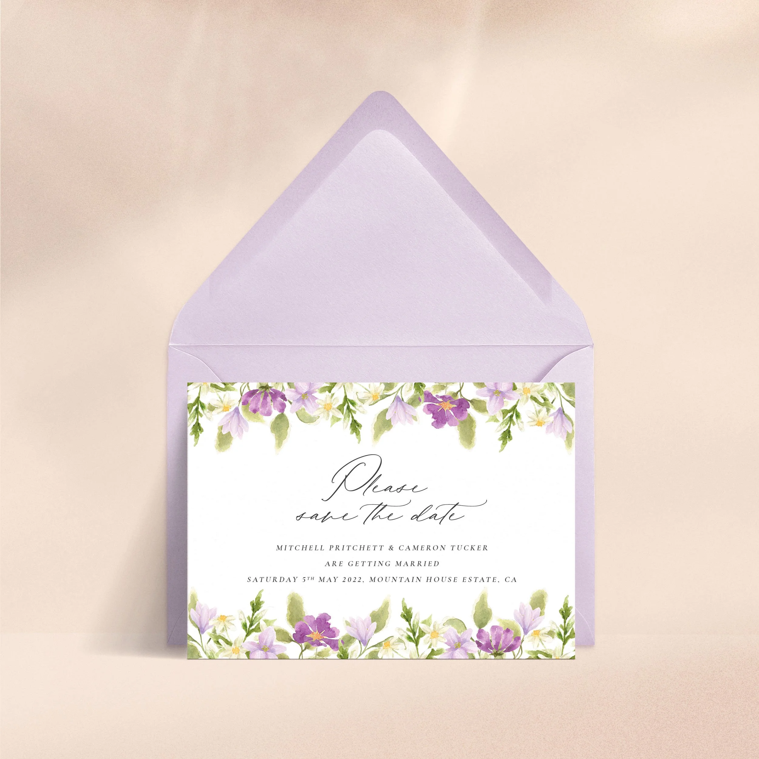 Florence - Save the Date   Floral  
