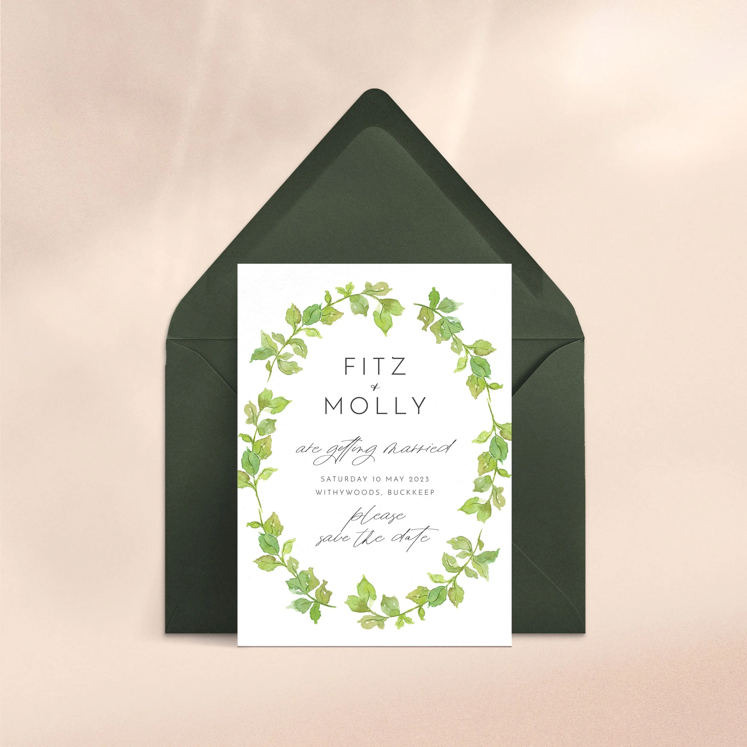 Leafy - Save the Date   Botanical  