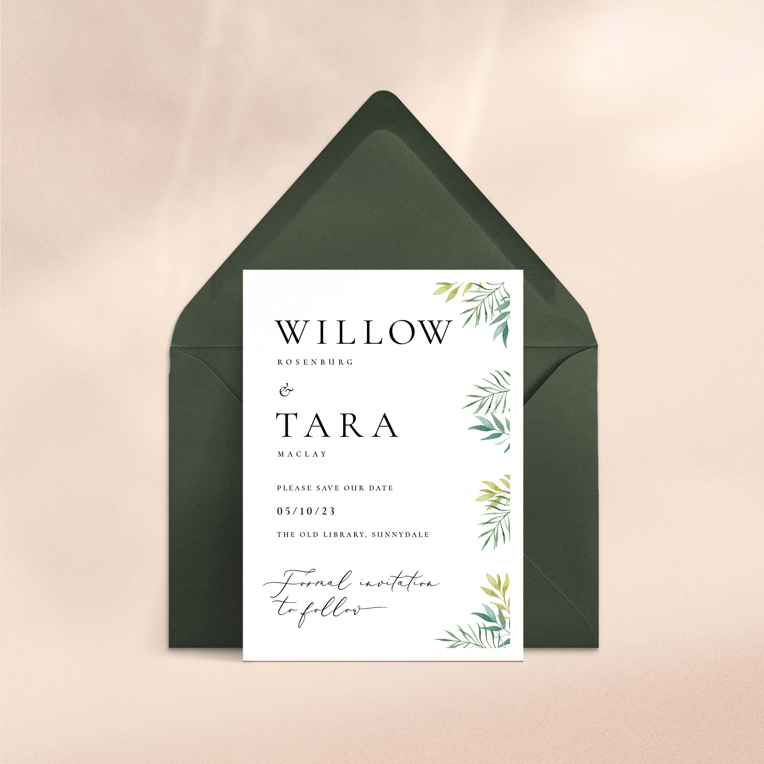 Minimal Botanical - Save the Date   Botanical, Minimal  