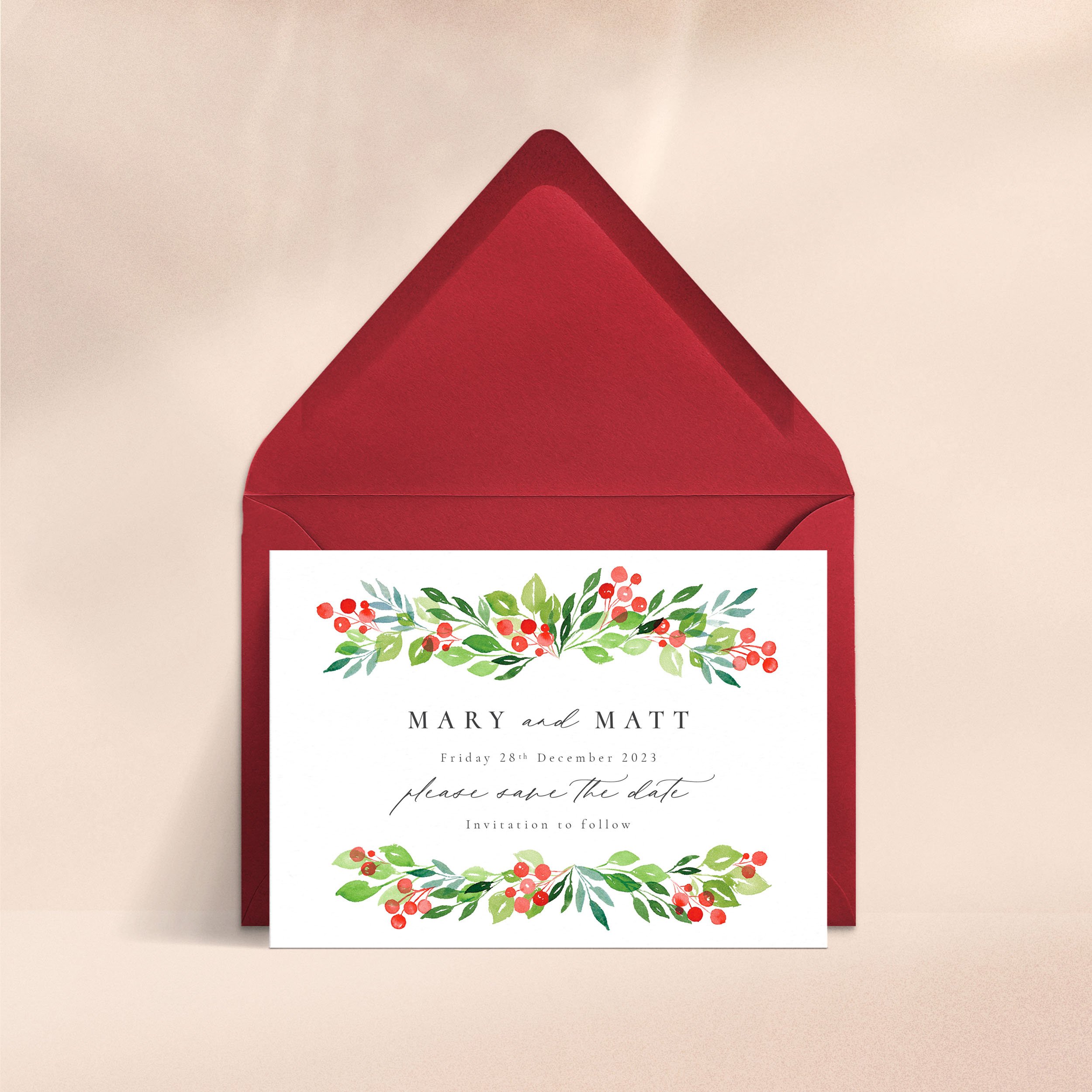 Evergreen - Save the Date   Winter  