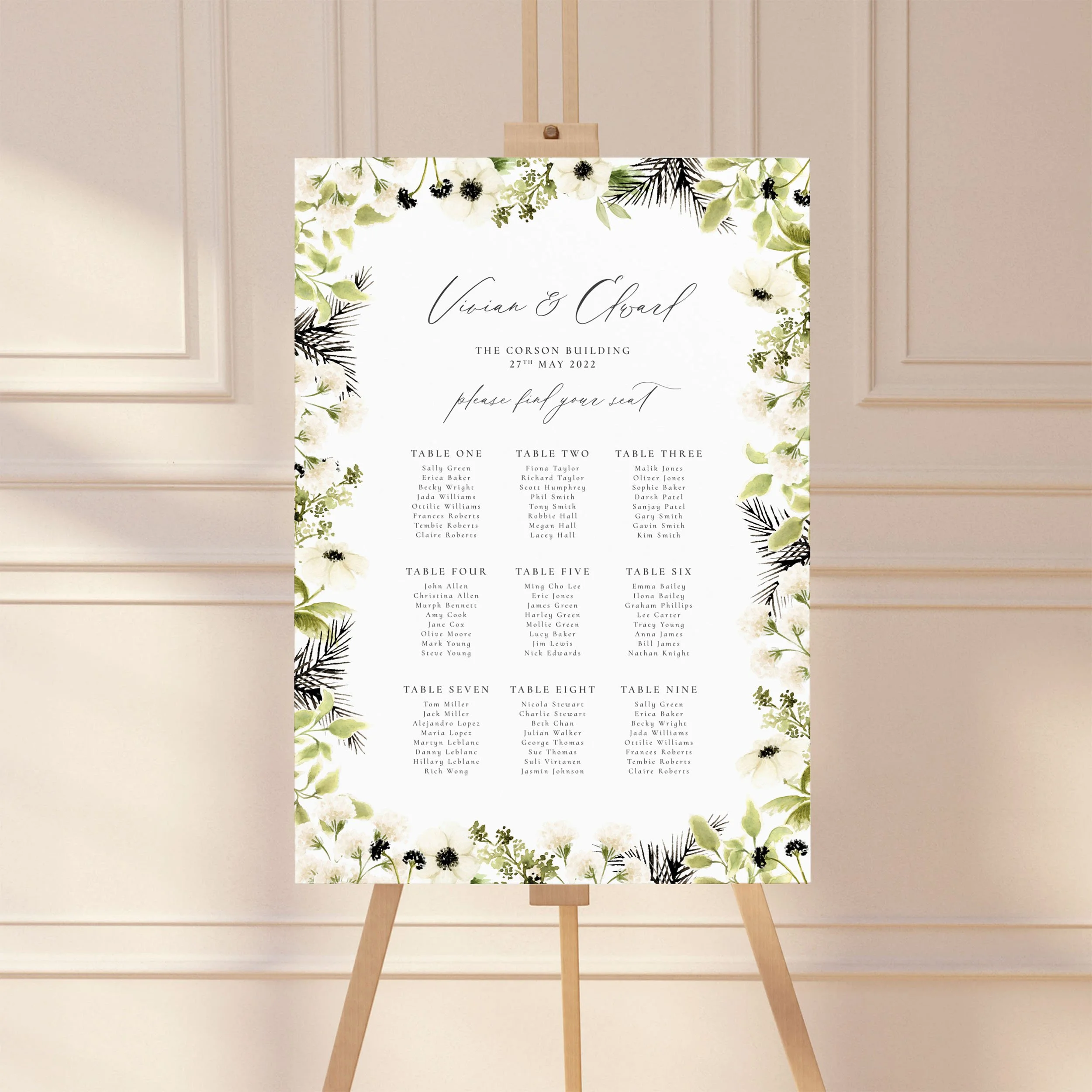 Midnight   Botanical, Floral, Winter  