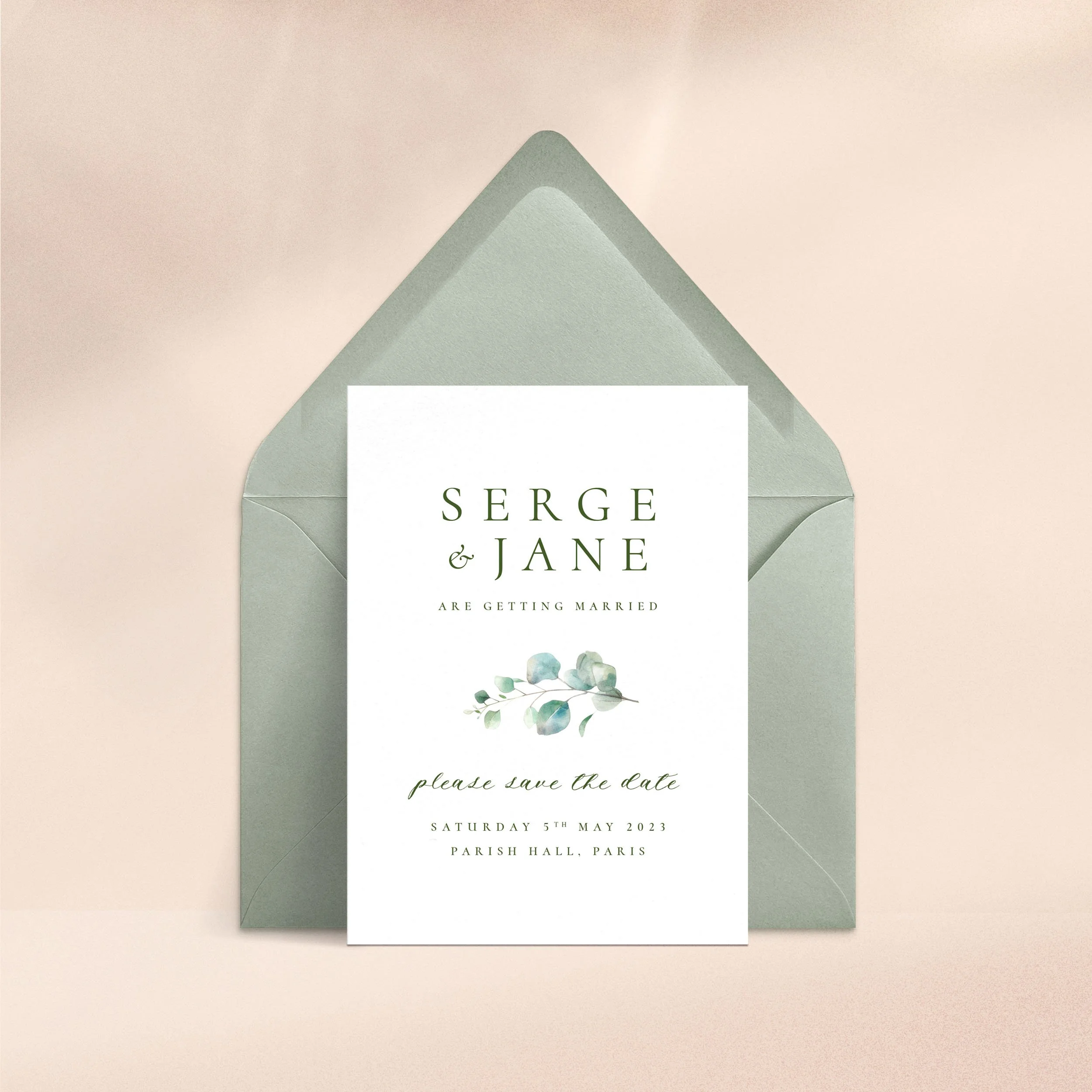 Harmony - Save the Date   Botanical, Minimal  