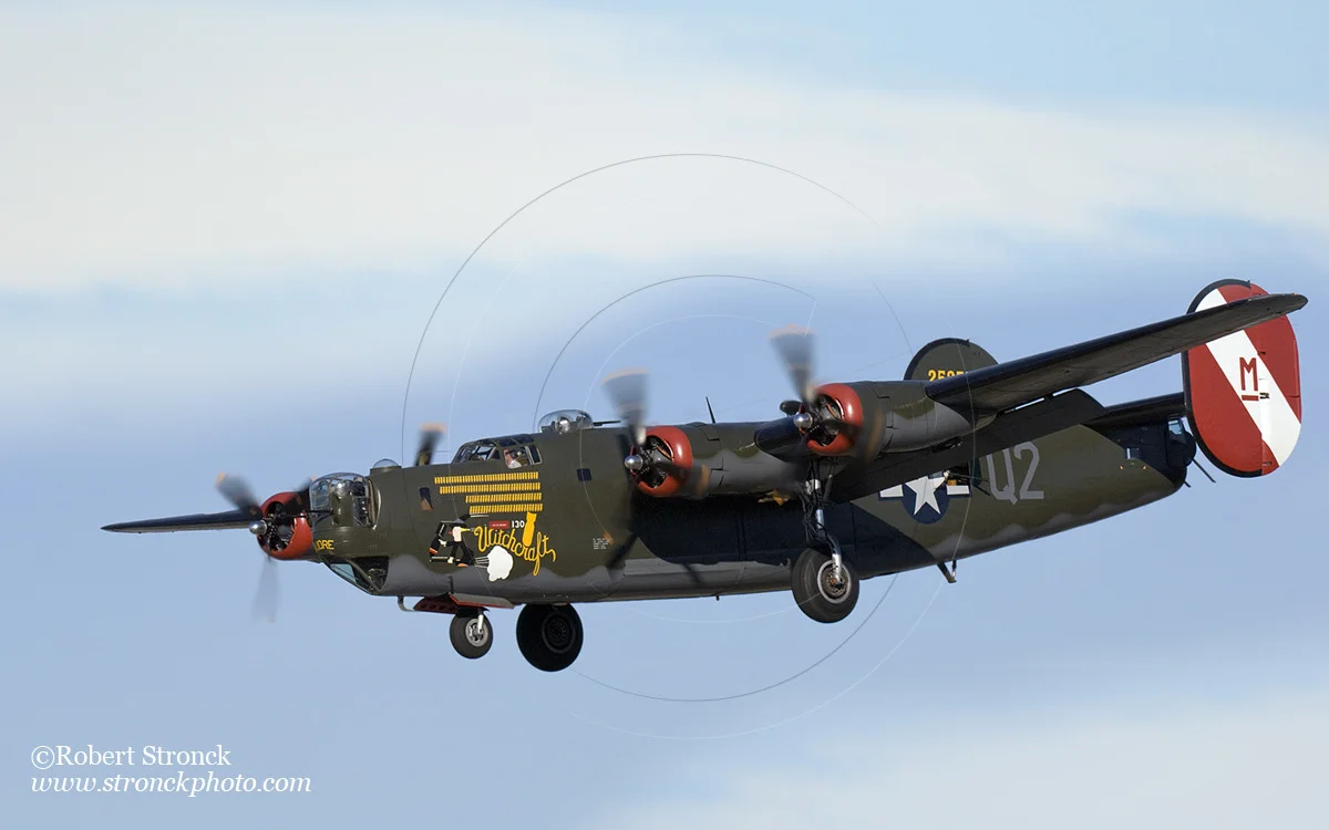   Consolidated B-24 Liberator on final approach -Moffett Field&nbsp; &nbsp;[b24806270]   