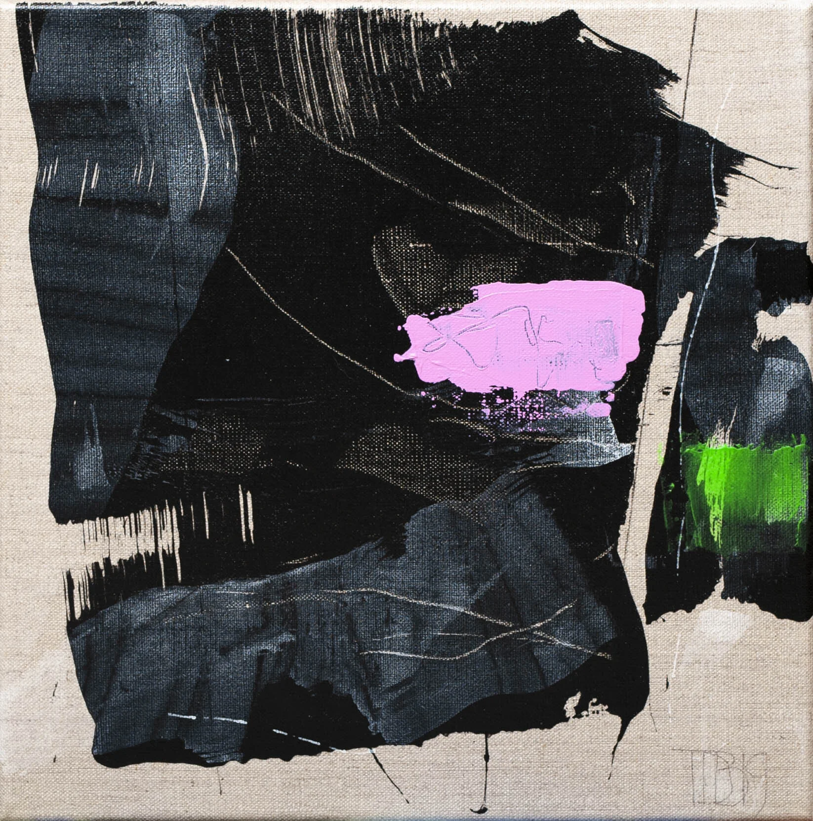 fissures 2 | 12" x 12" | acrylic on canvas