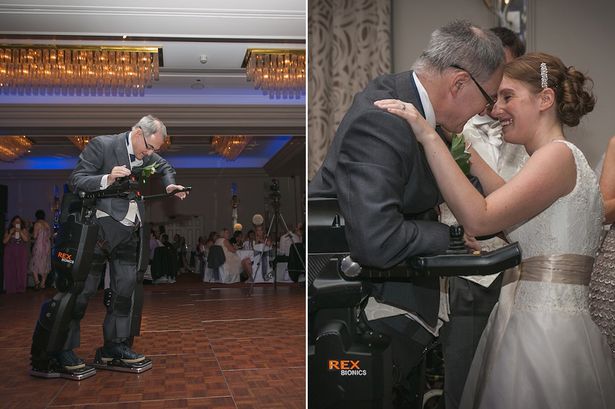 Tear-jerker: Tetraplegic Irving Caplan delivered the speech at his daughter's wedding