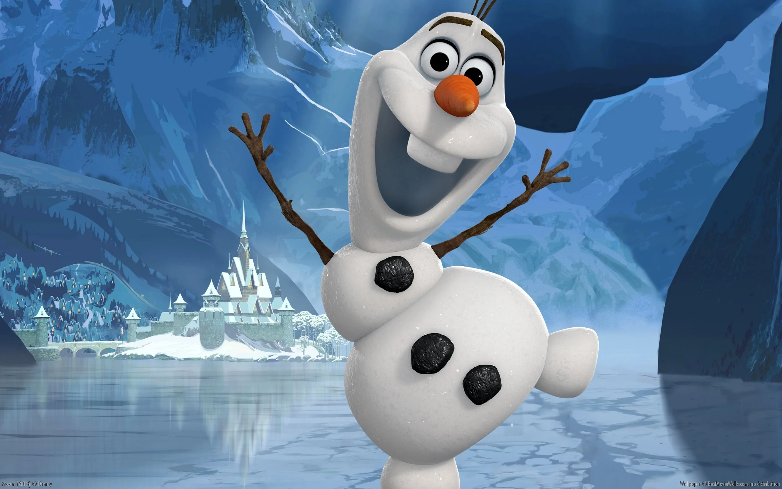 This Dad Created a 22 ft. Tall Olaf Snowman