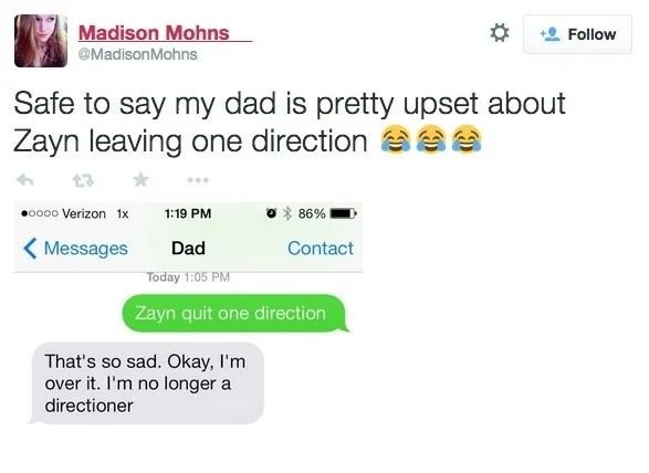 Awesome Dads React To Zayn Leaving One Direction