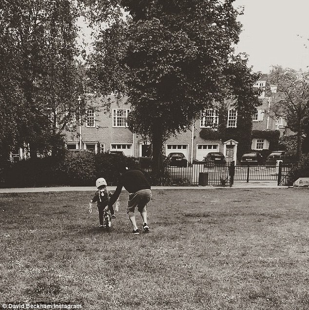 David Beckham Shares A Sweet Picture Of Daughter Harper Learning To Ride A Bike
